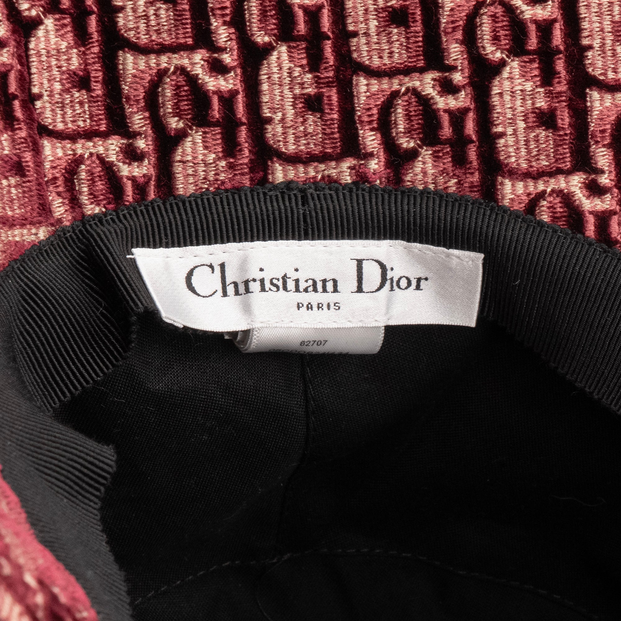 DIOR - Bob Dior en velours bordeaux (T57)