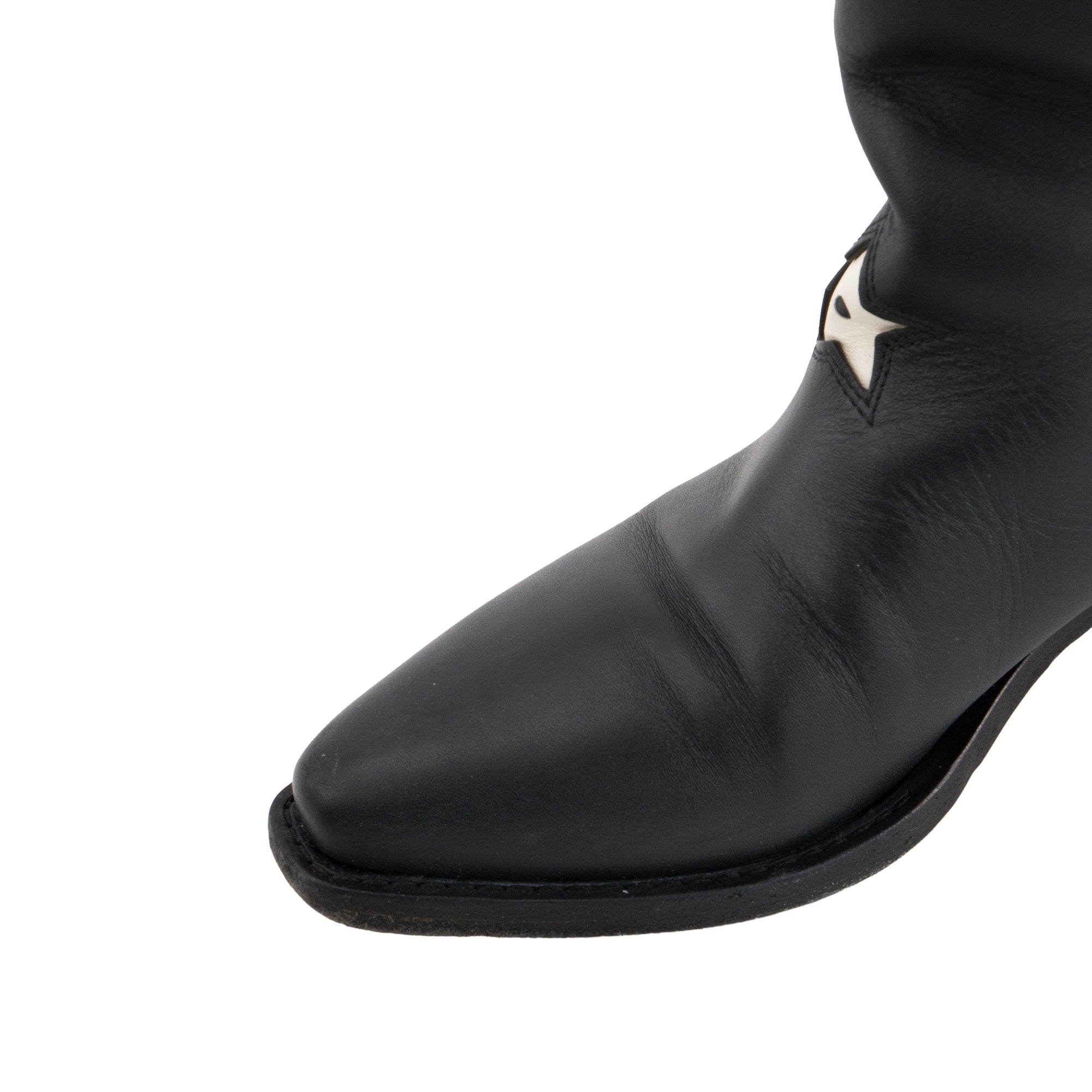 DIOR - Boots LA Dior en cuir lisse noir (T37)