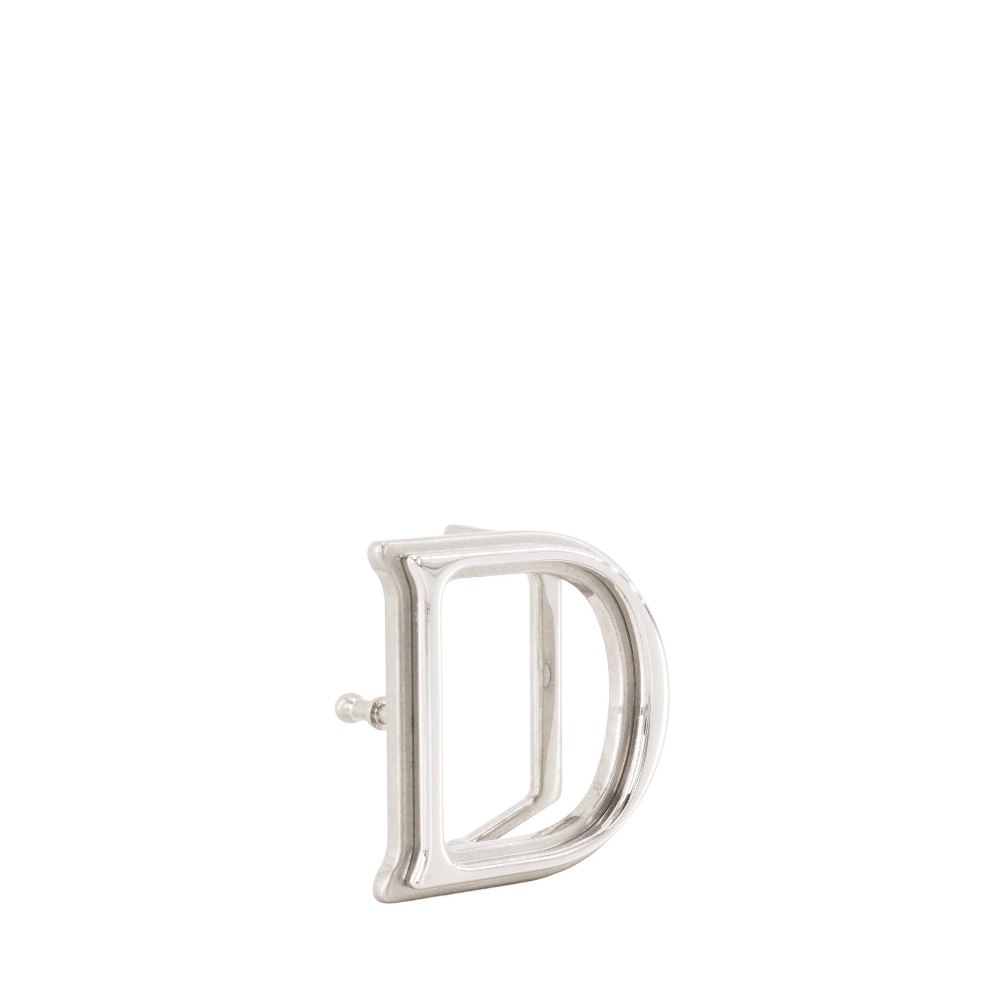 DIOR - Boucle de ceinture D Dior en laiton argenté