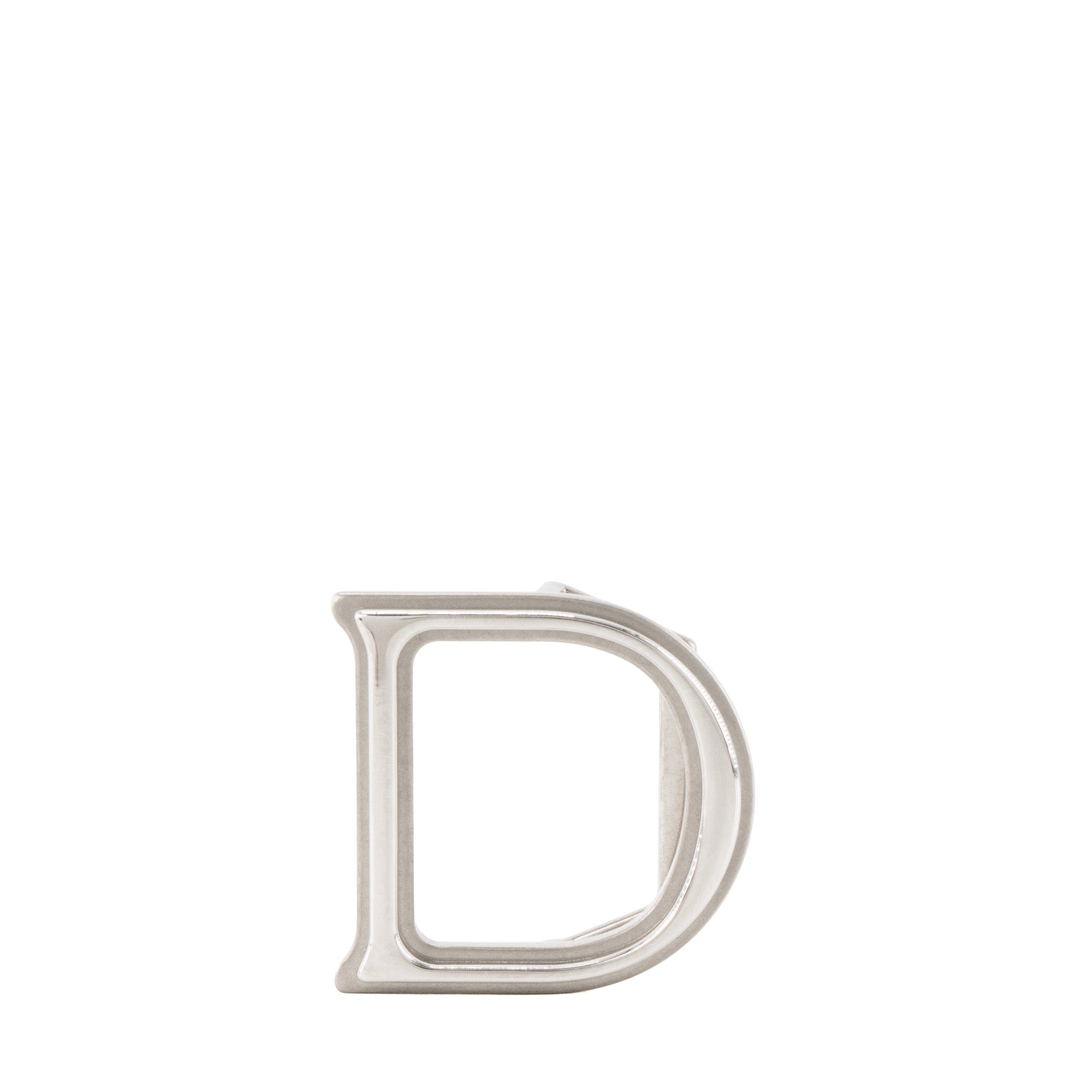 DIOR - Boucle de ceinture D Dior en laiton argenté