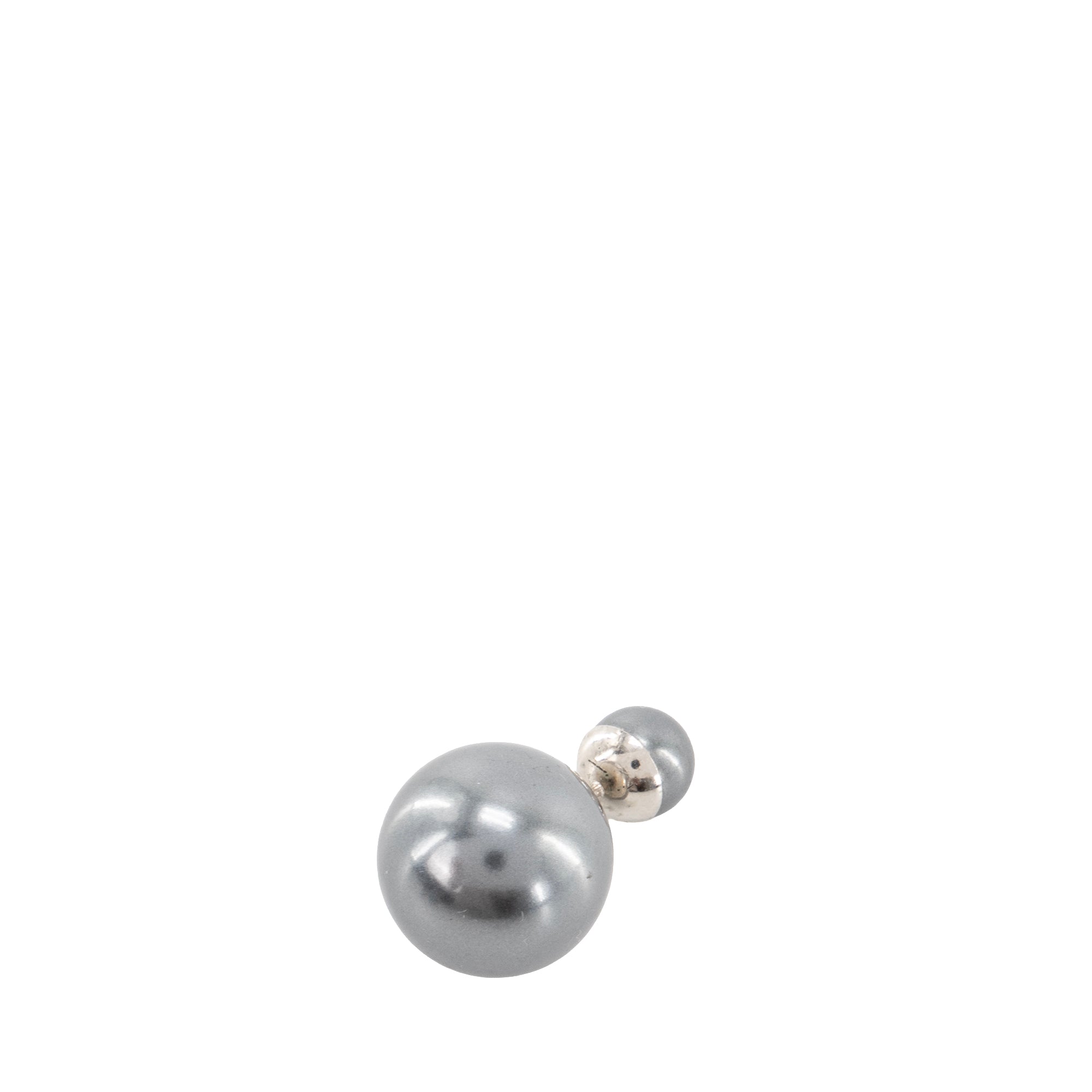 DIOR - Boucles d’oreilles Tribale Dior en perles grises