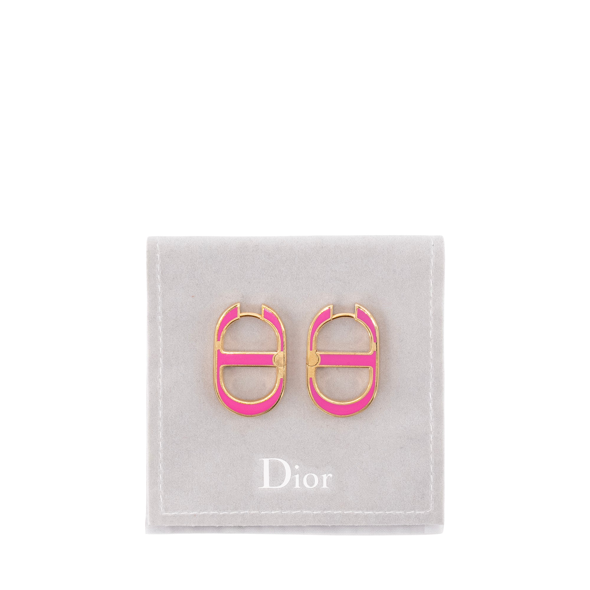DIOR - Boucles d'oreilles 30 Montaigne Dior en métal doré
