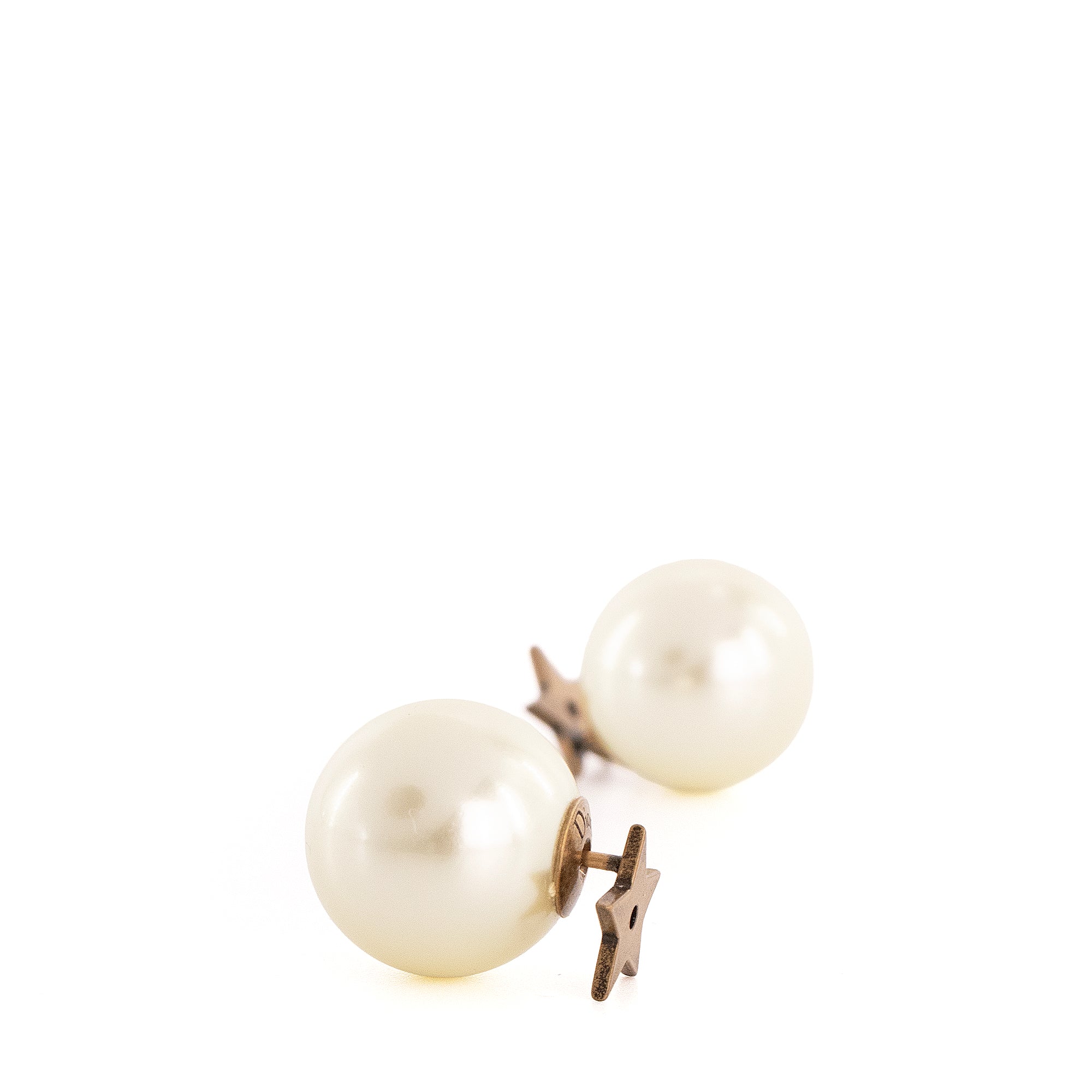 DIOR - Boucles d'oreilles Tribales Dior en métal doré vieilli