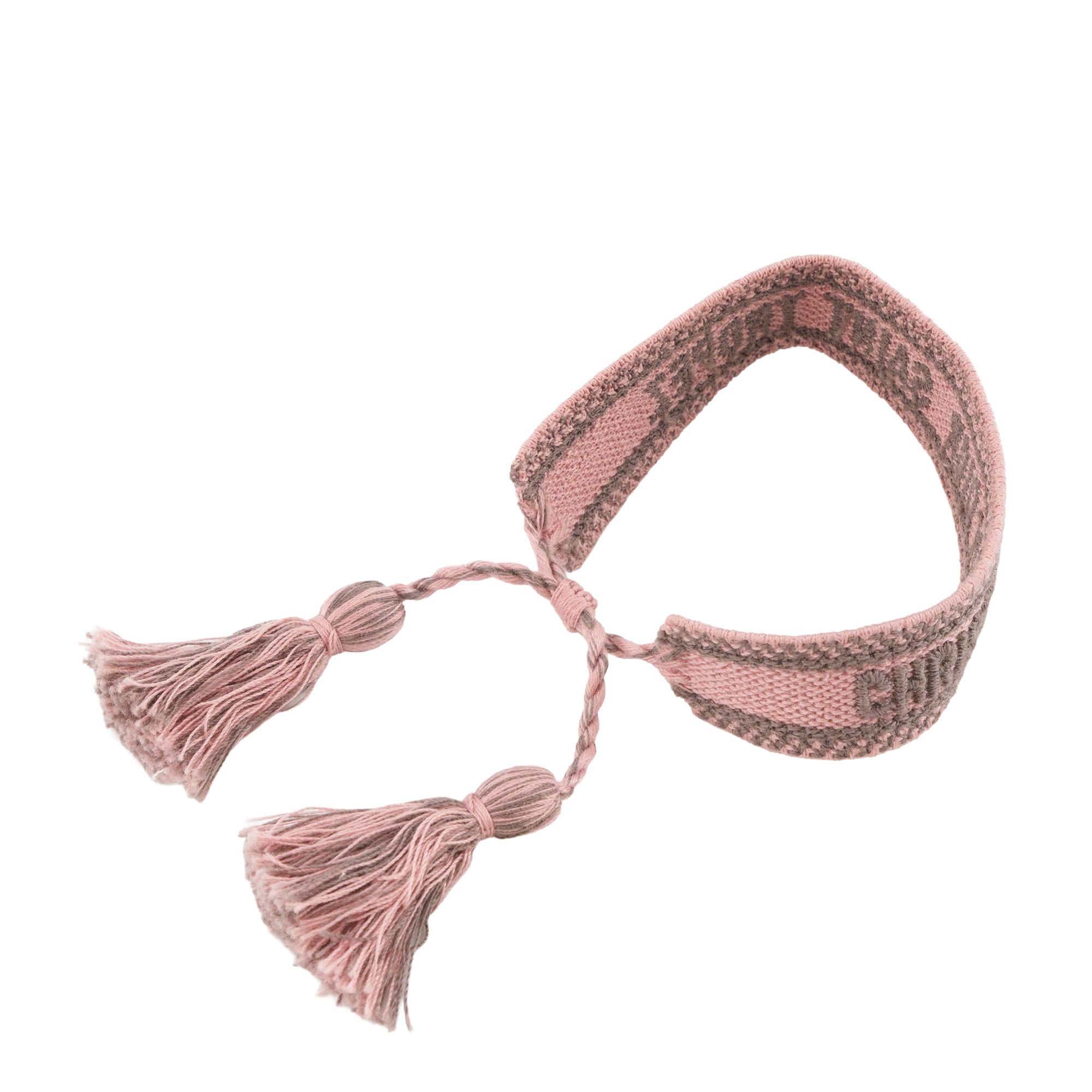 DIOR - Bracelet Saint Tropez Dior en coton rose et gris