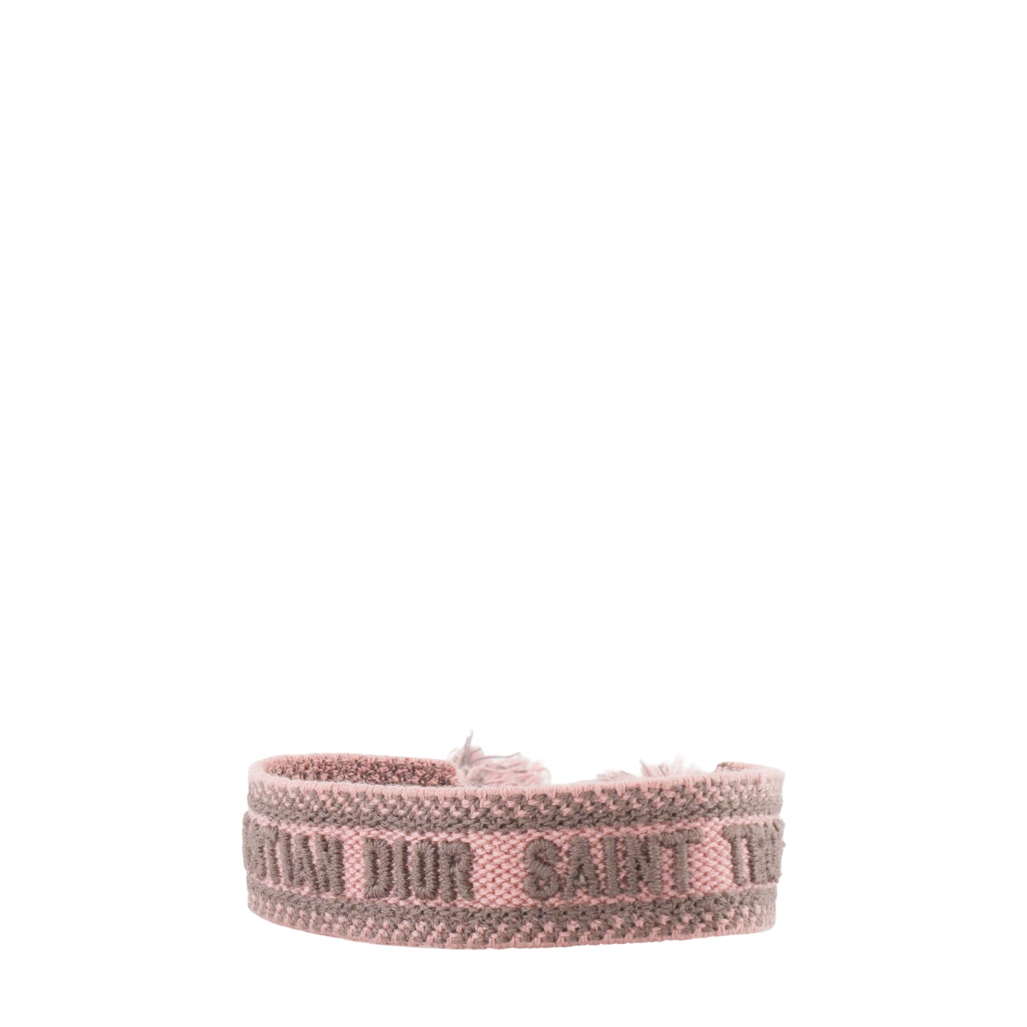DIOR - Bracelet Saint Tropez Dior en coton rose et gris