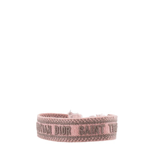 DIOR - Bracelet Saint Tropez Dior en coton rose et gris