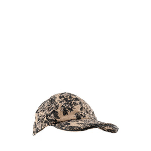 DIOR - Casquette D-Player Dior en toile de jouy beige et noir (T58)