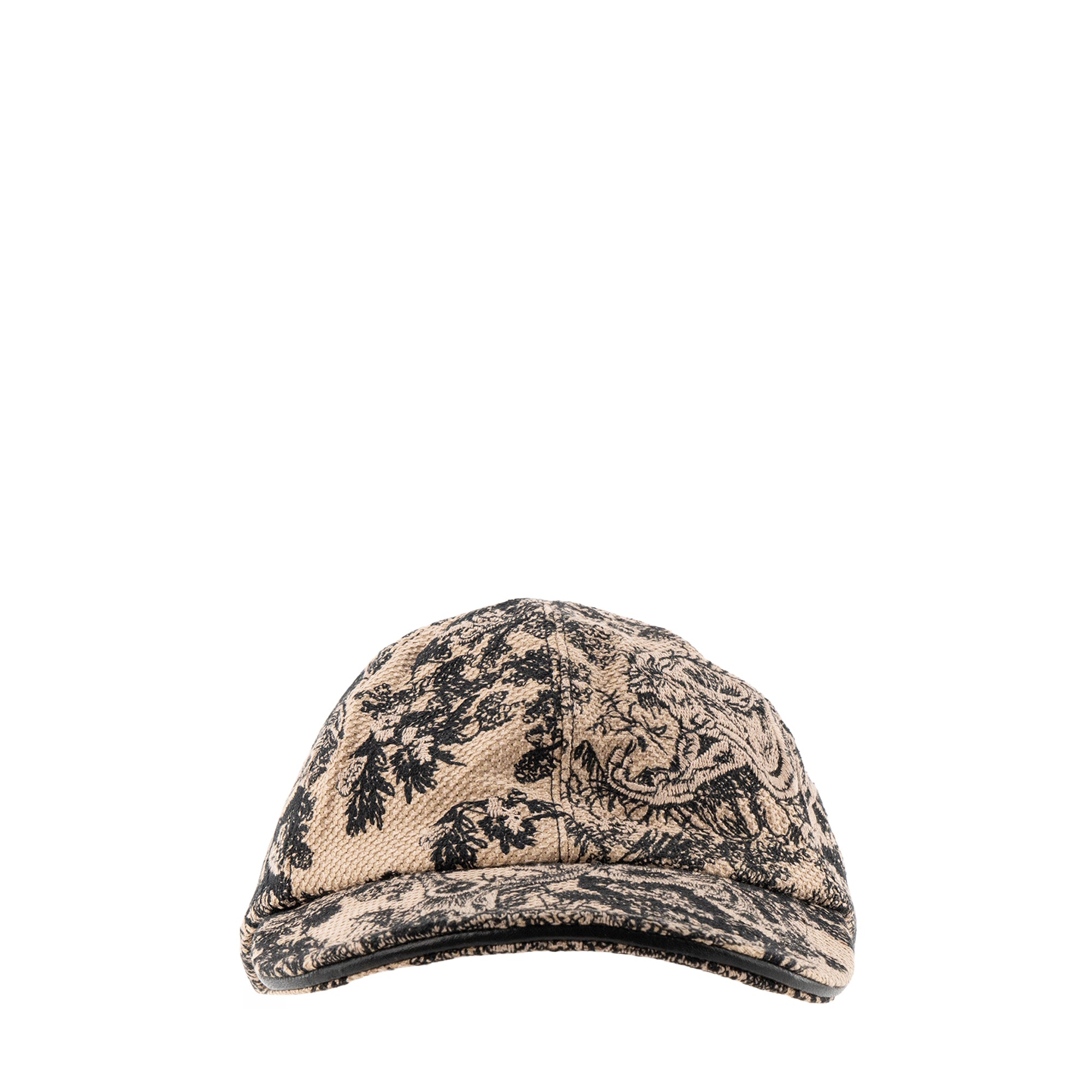 DIOR - Casquette D-Player Dior en toile de jouy beige et noir (T58)