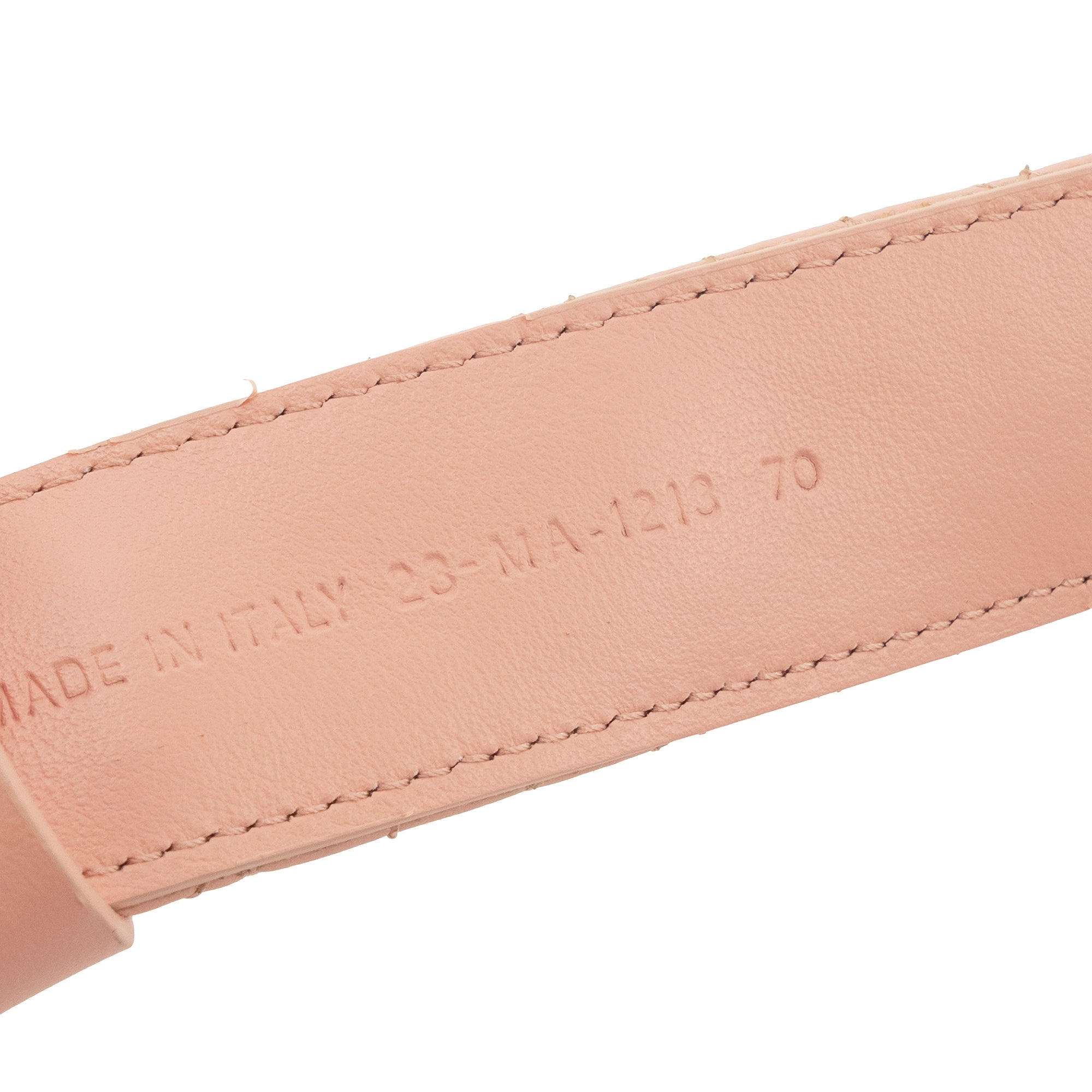 DIOR - Ceinture 30 Montaigne Dior en cuir cannage rose (T70)