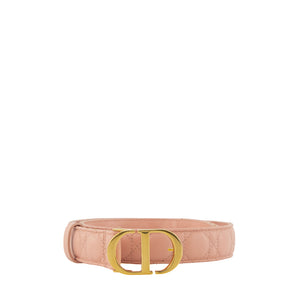 DIOR - Ceinture 30 Montaigne Dior en cuir cannage rose (T70)