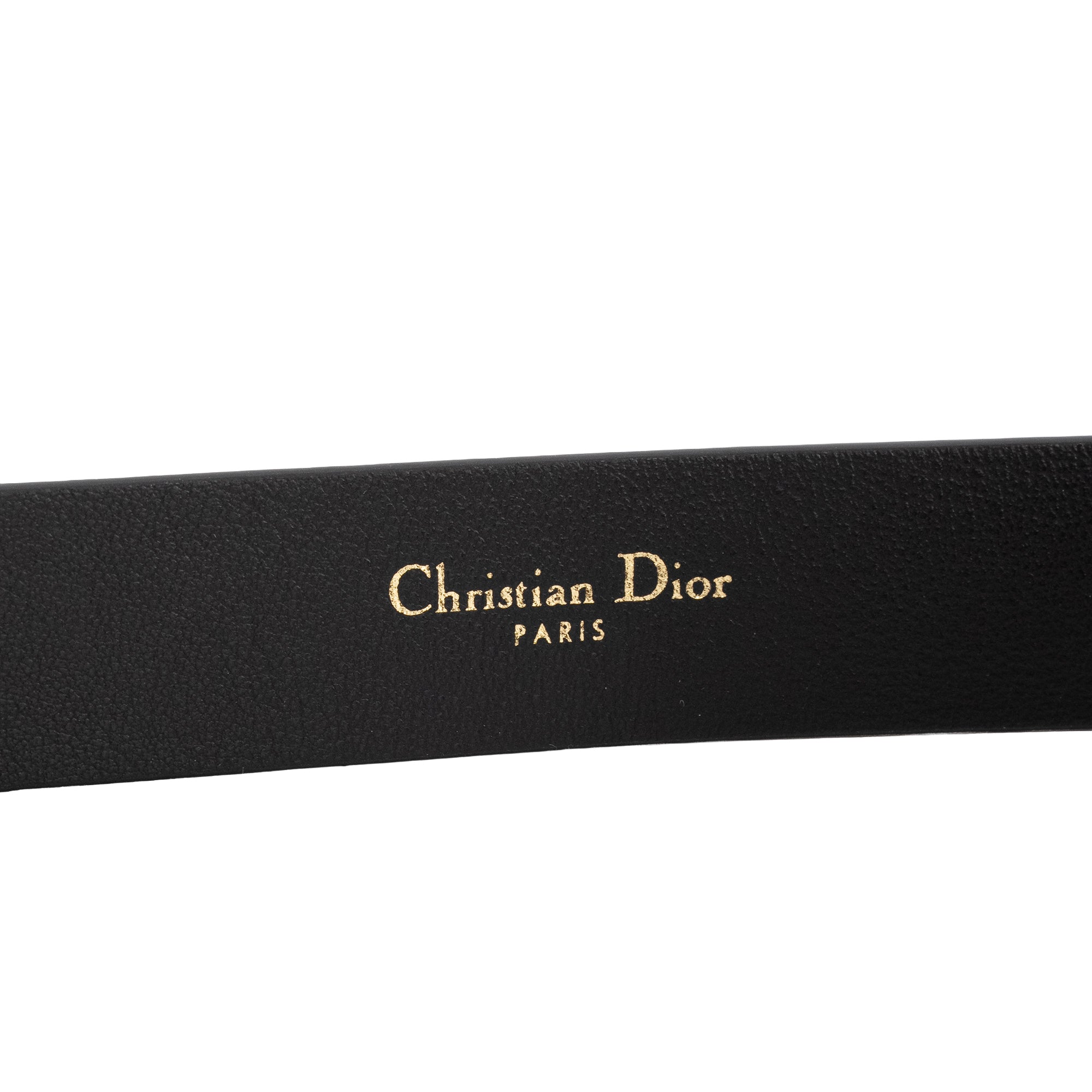 DIOR - Ceinture 30 Montaigne Dior en cuir noir (T65)