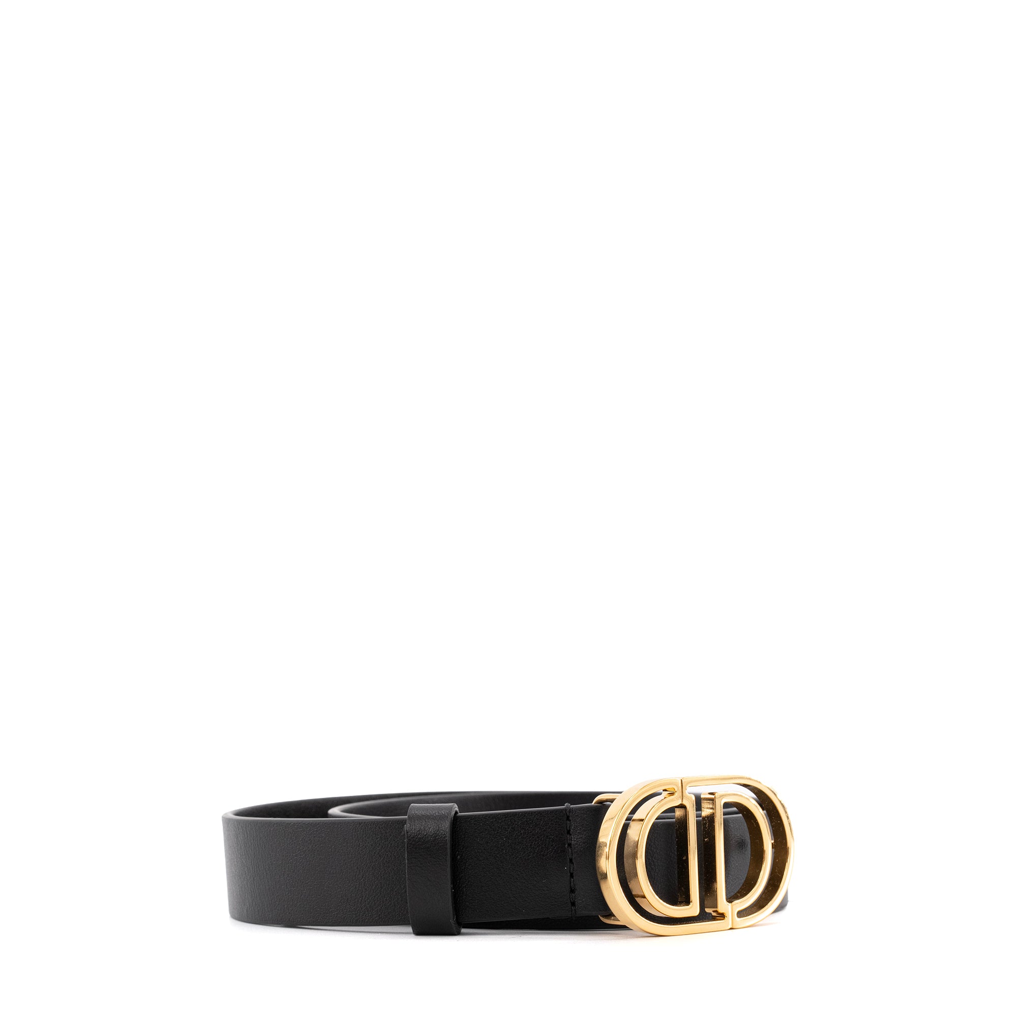 DIOR - Ceinture 30 Montaigne Dior en cuir noir (T65)