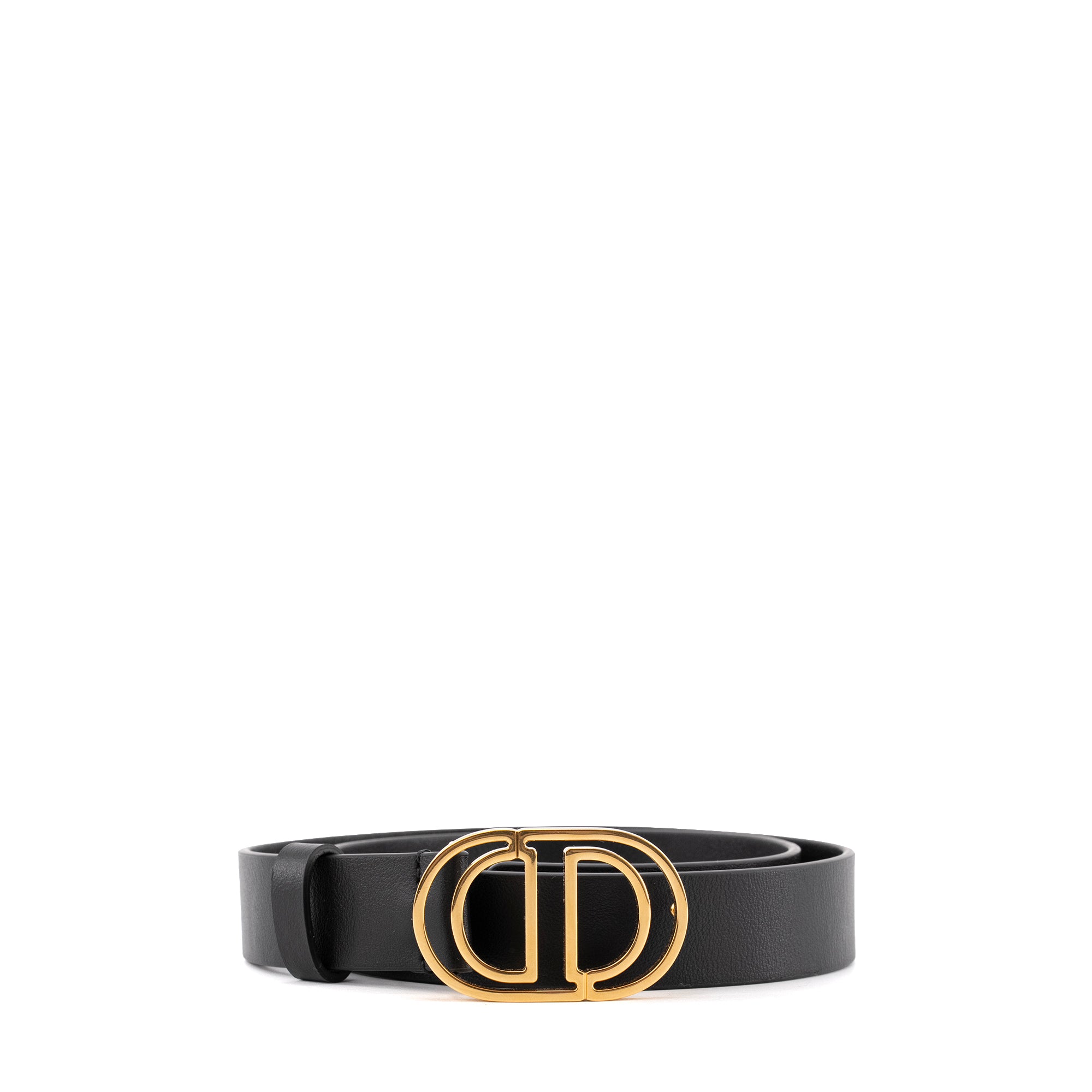 DIOR - Ceinture 30 Montaigne Dior en cuir noir (T65)