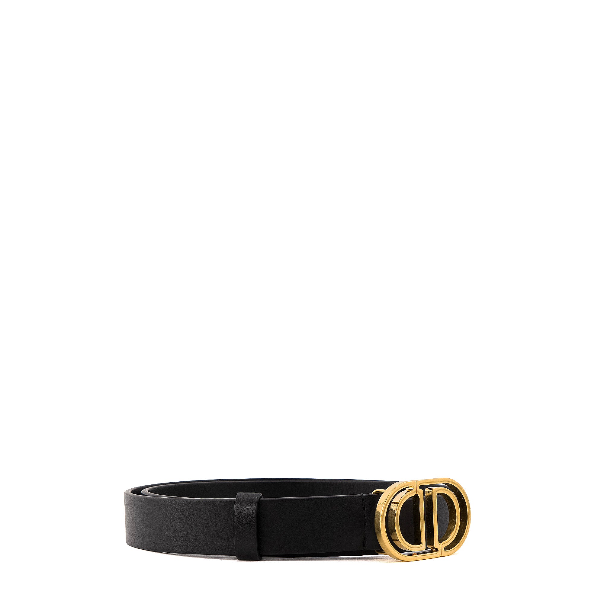 DIOR - Ceinture 30 Montaigne Dior en cuir noir (T70)