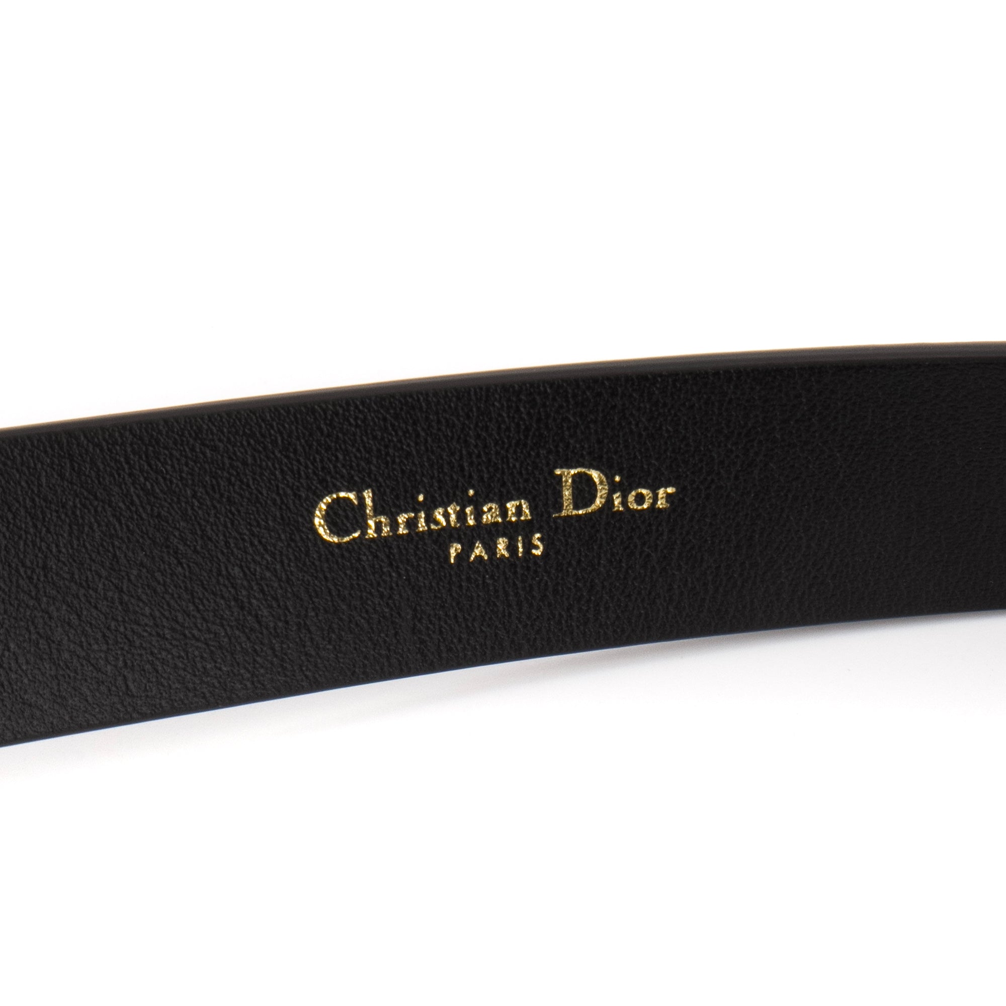 DIOR - Ceinture 30 Montaigne Dior en cuir noir (T70)