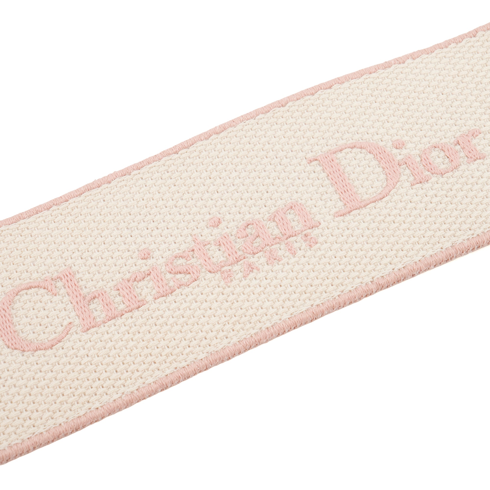 DIOR - Ceinture Dior en toile rose et blanche (T85)