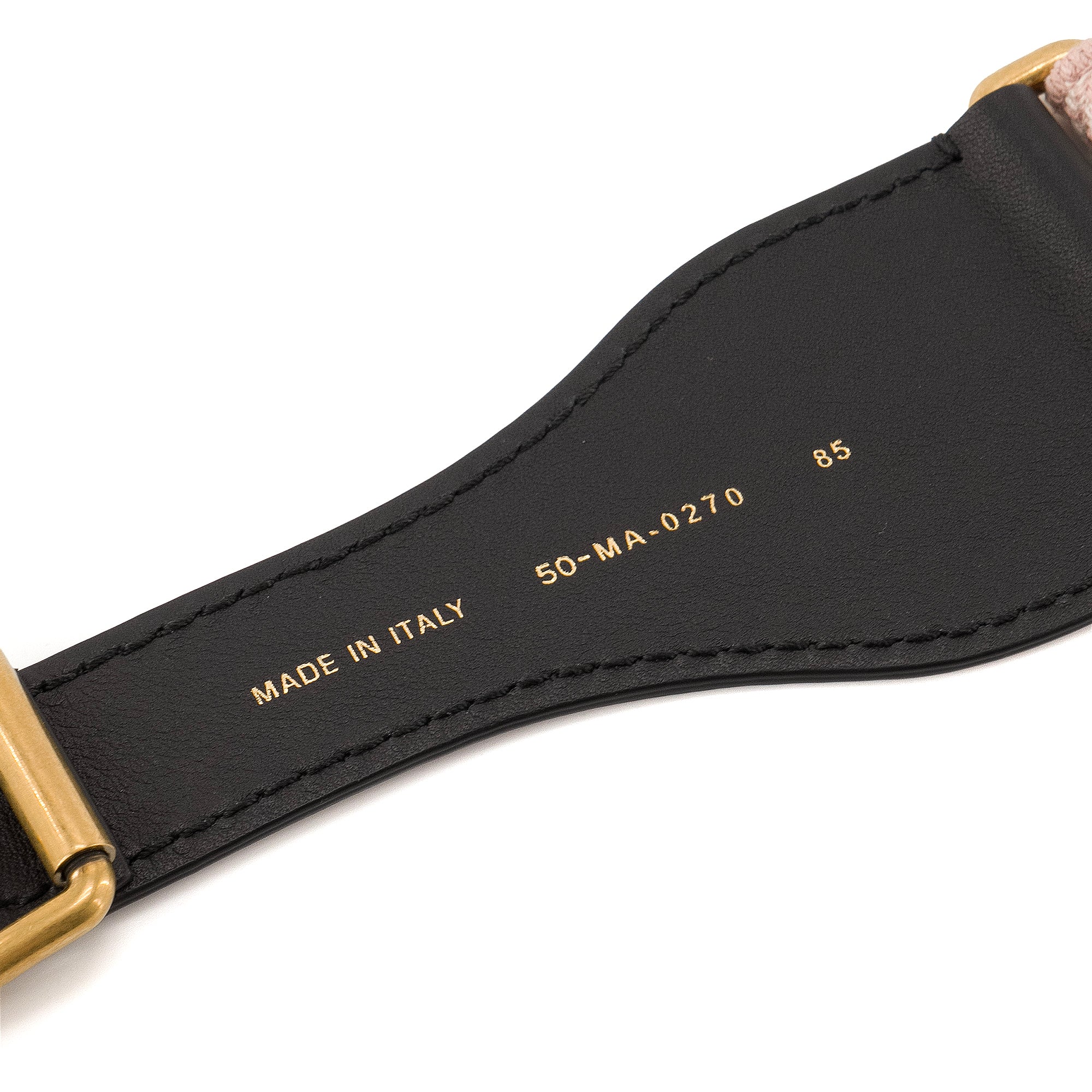 DIOR - Ceinture Dior en toile rose et blanche (T85)