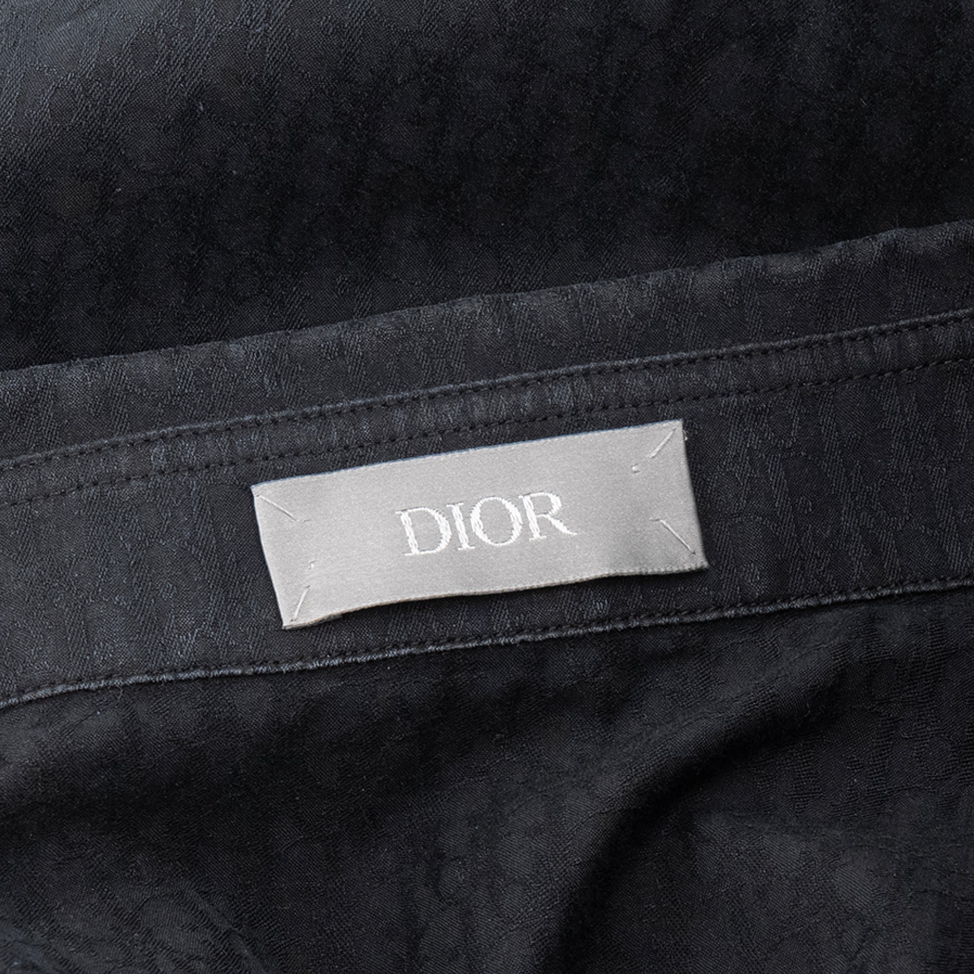DIOR - Chemise Dior en coton noir Dior oblique (T38)