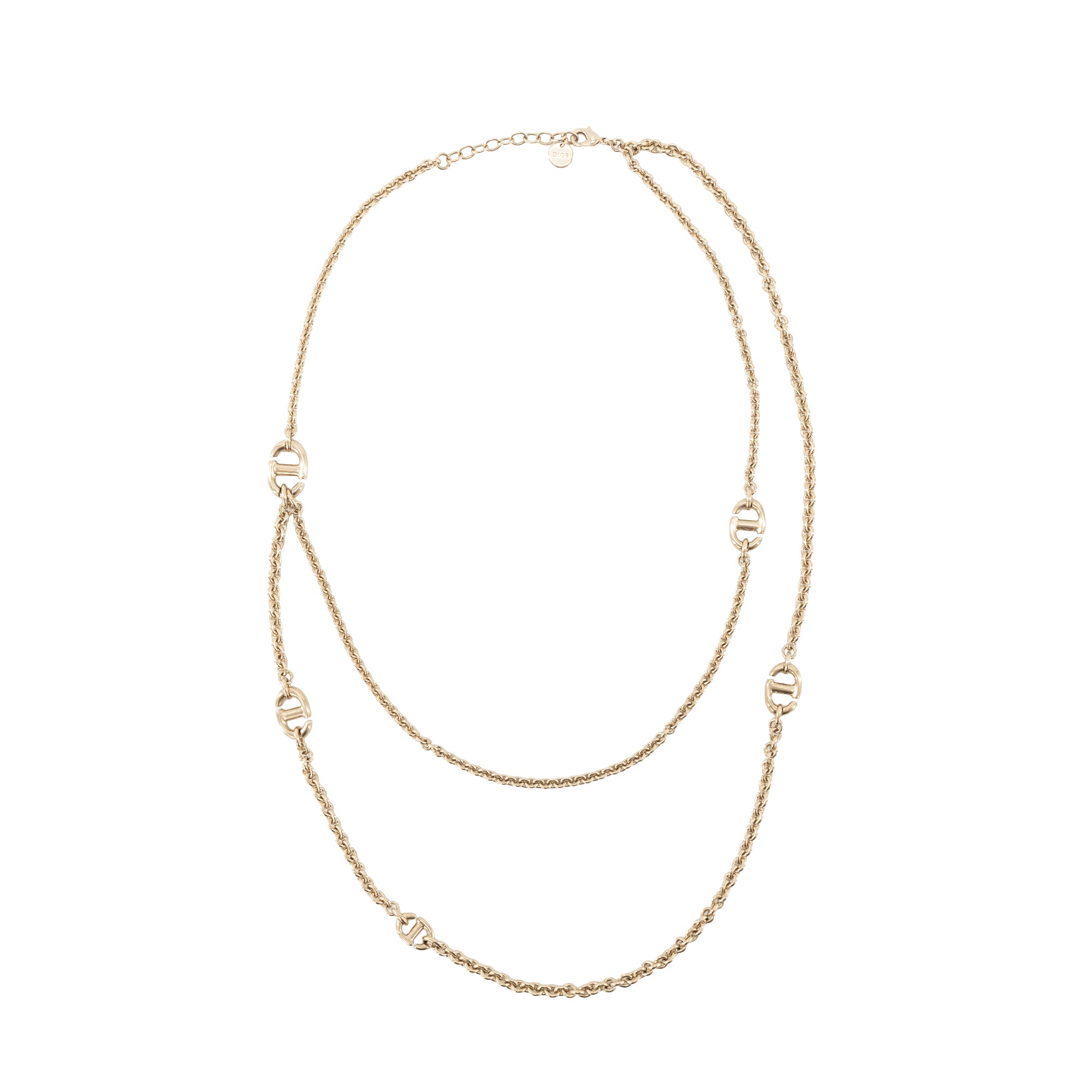 DIOR - Collier Double Rangs Farandole Dior en métal doré