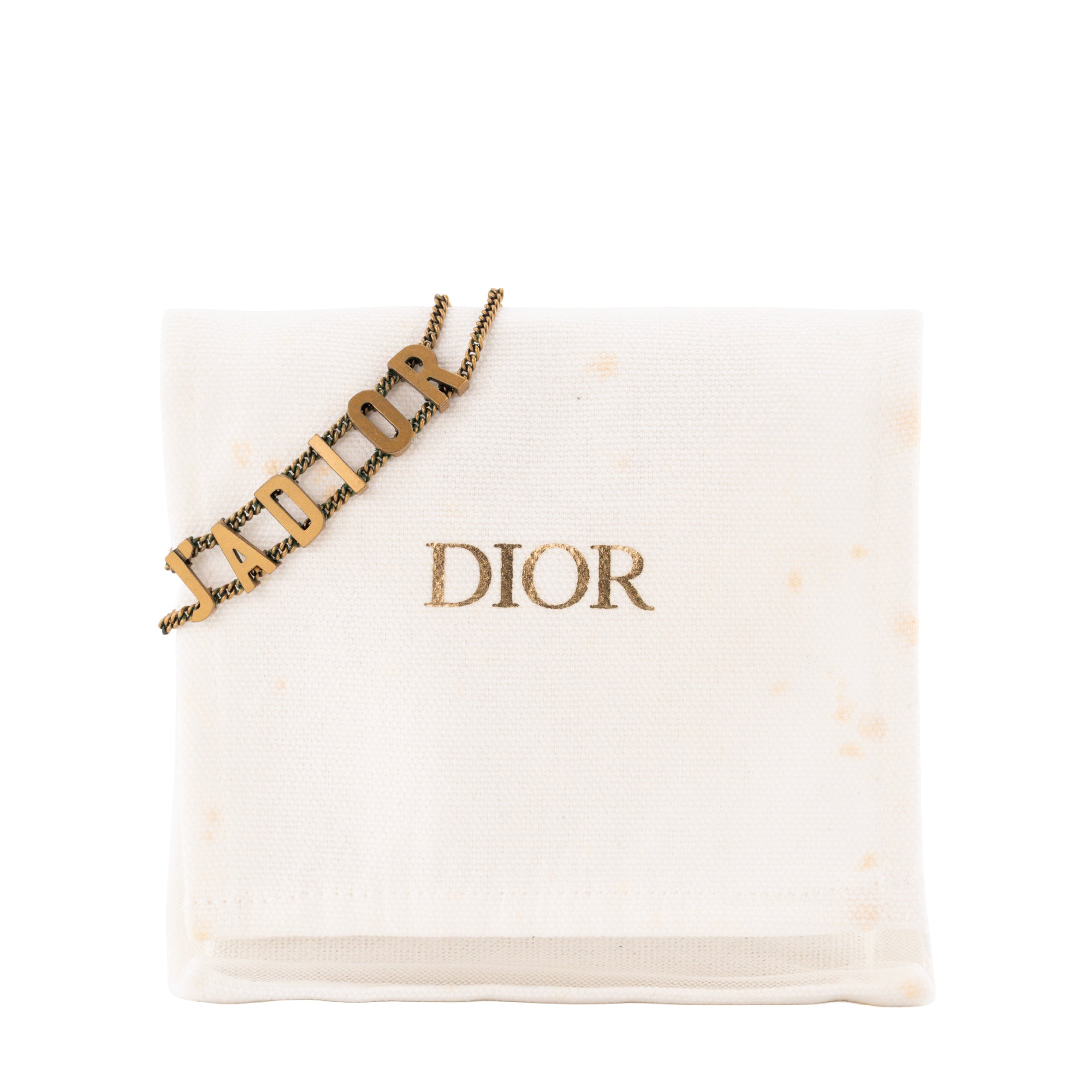 DIOR - Collier ras de cou J'Adior Dior en métal doré vieilli