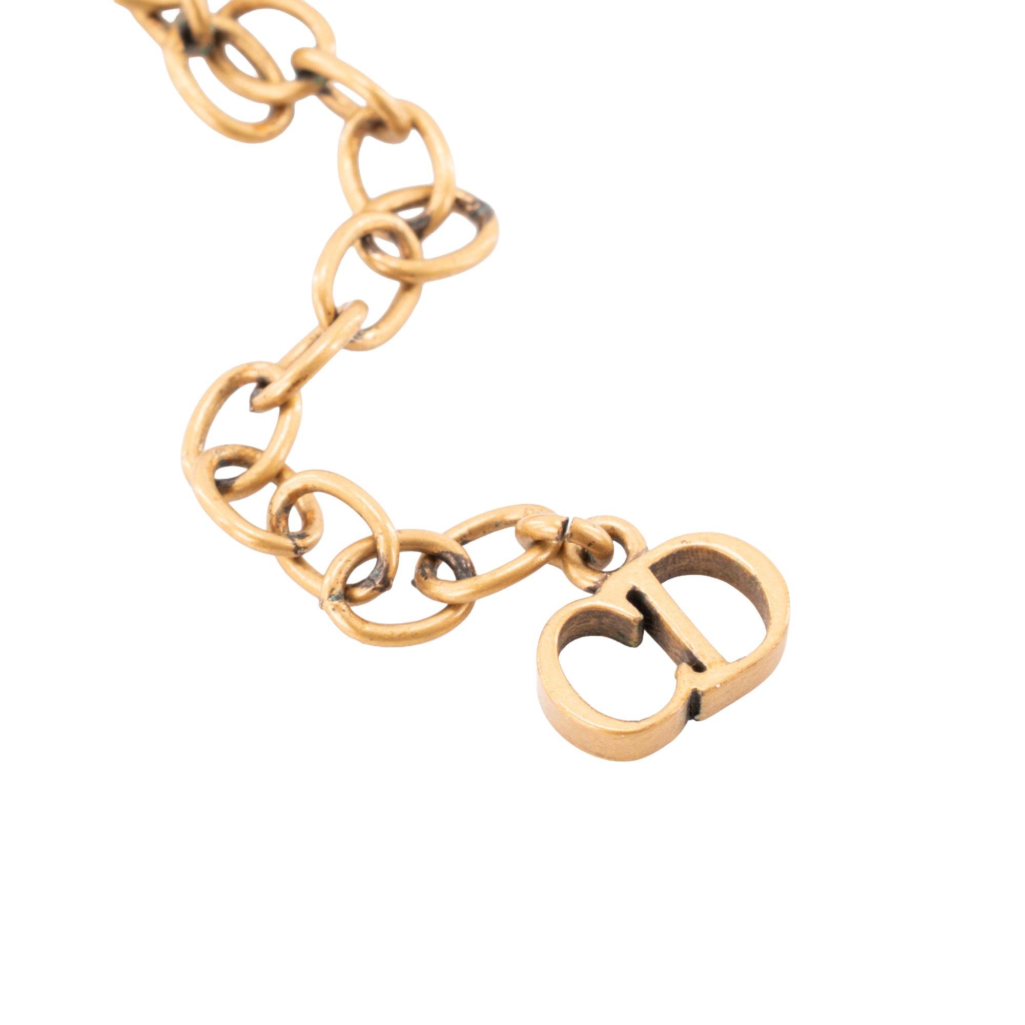 DIOR - Collier ras de cou J'Adior Dior en métal doré vieilli