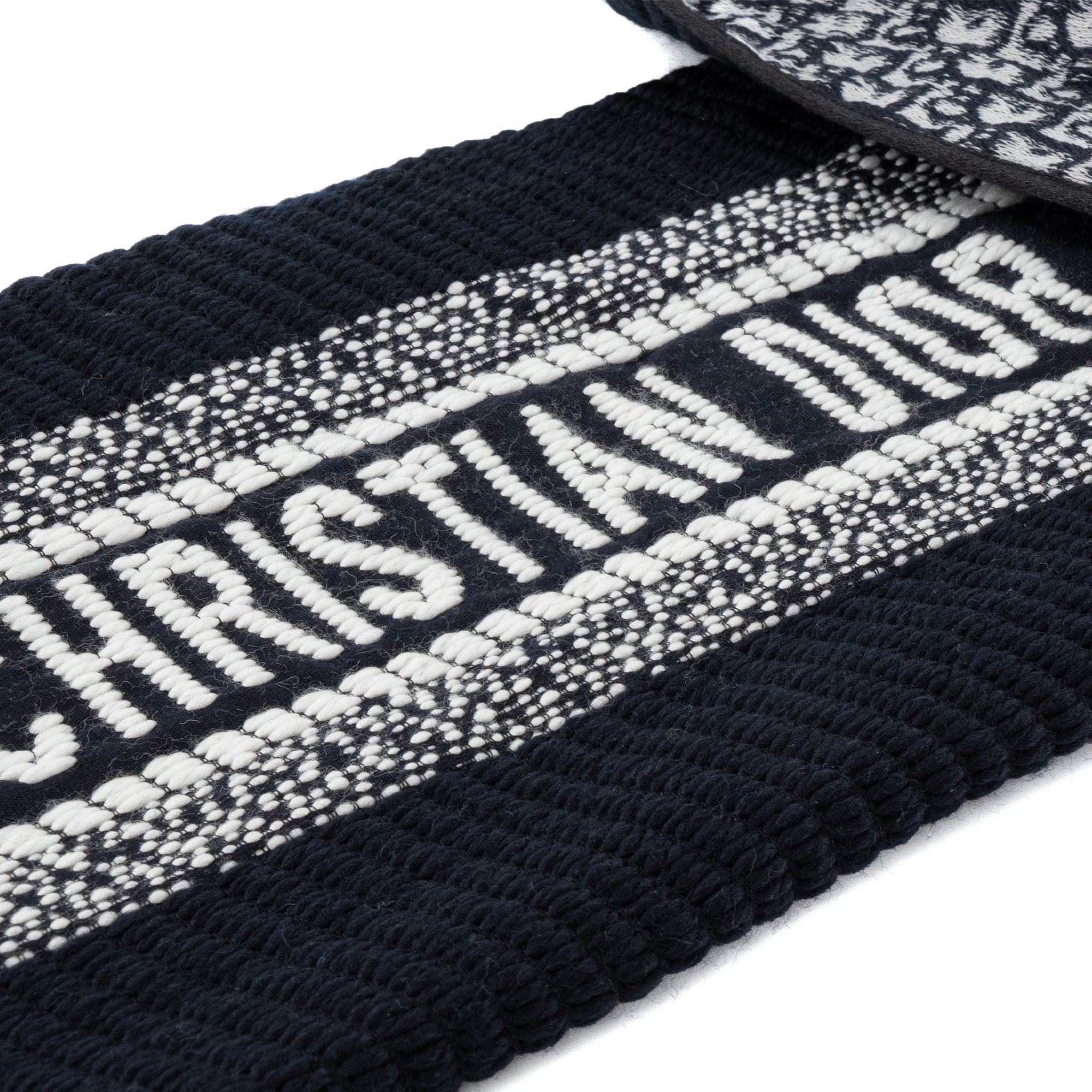 DIOR - Écharpe Dior en laine bleu marine