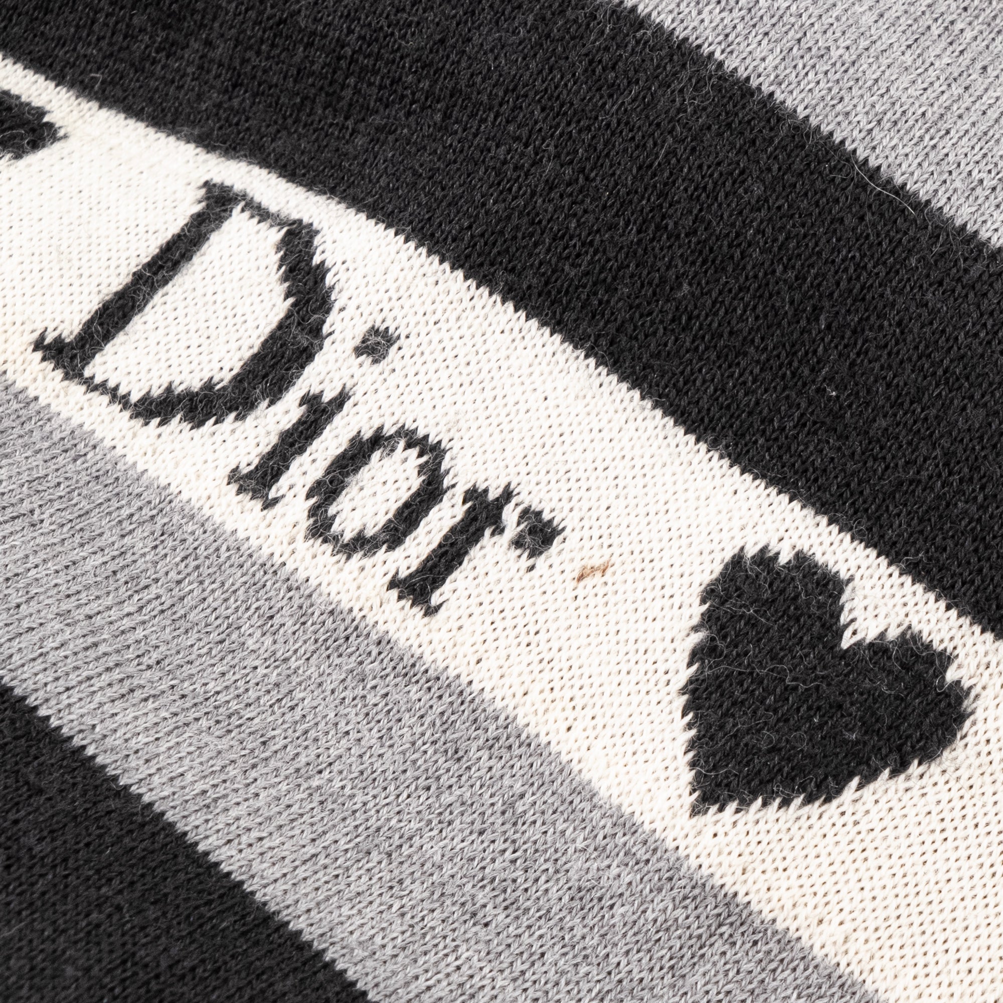 DIOR - Écharpe Dior en laine noire et grise