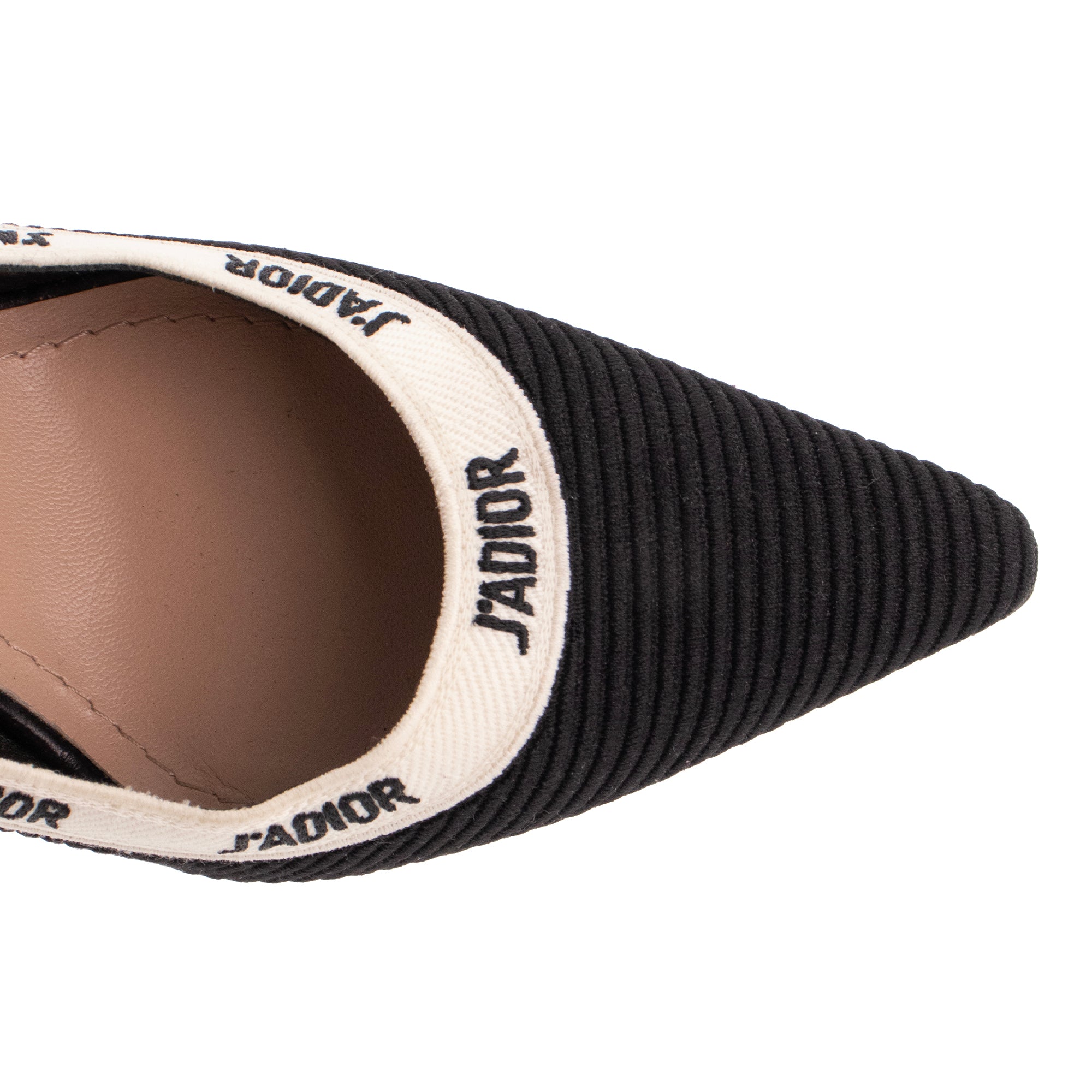 DIOR - Escarpins J'Adior Dior en coton noir et blanc (T38.5)