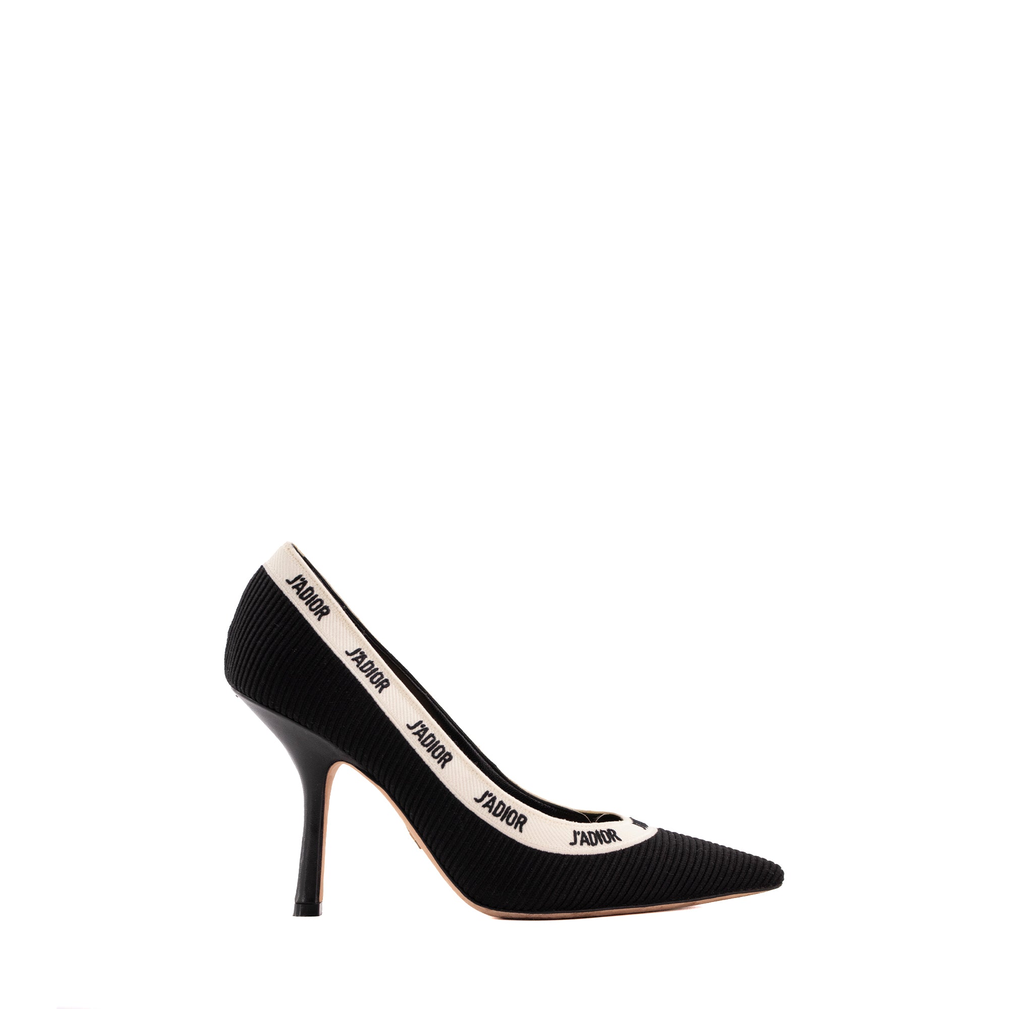 DIOR - Escarpins J'Adior Dior en coton noir et blanc (T38.5)