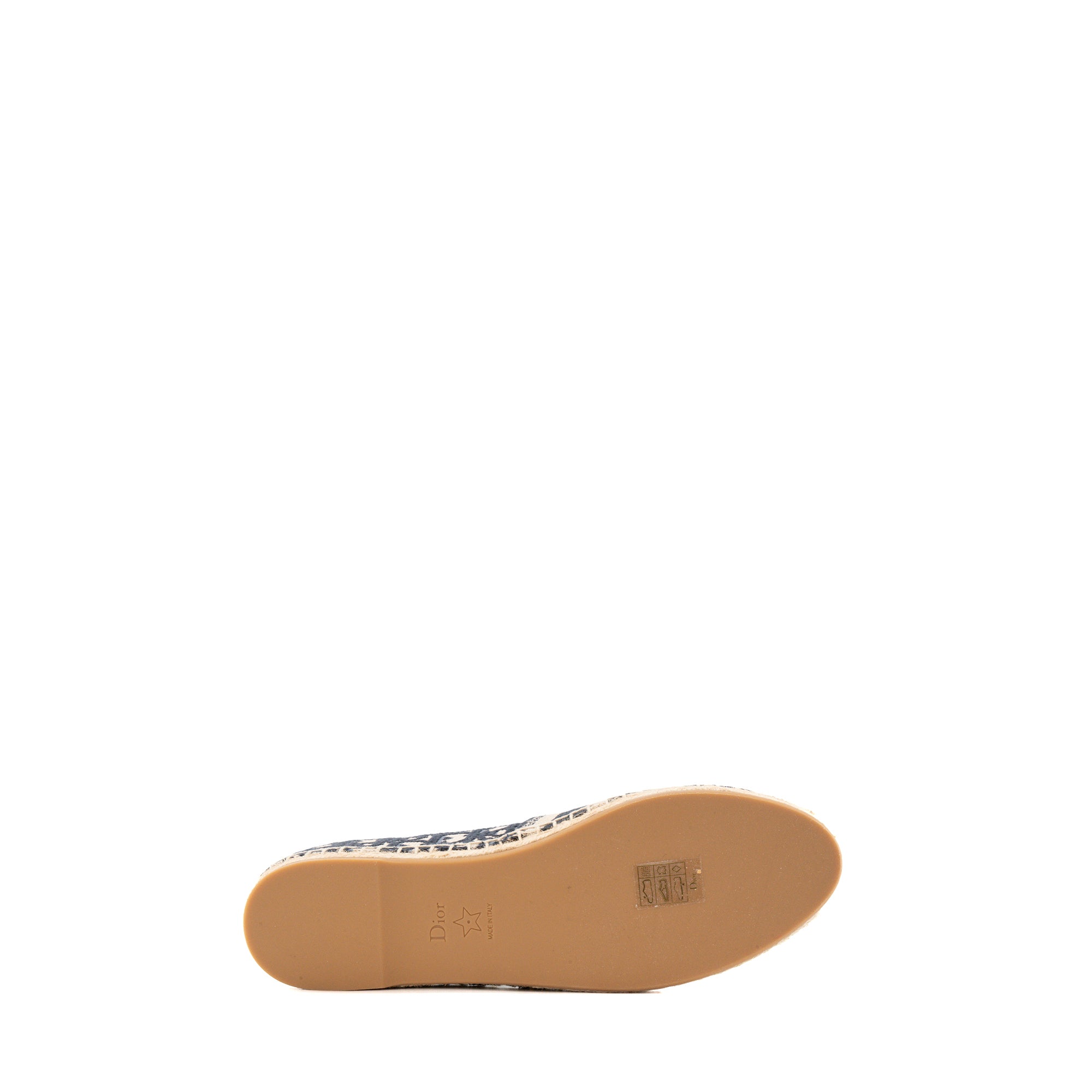 DIOR - Espadrilles Granville Dior en toile Dior Oblique bleu marine et beige (T39)