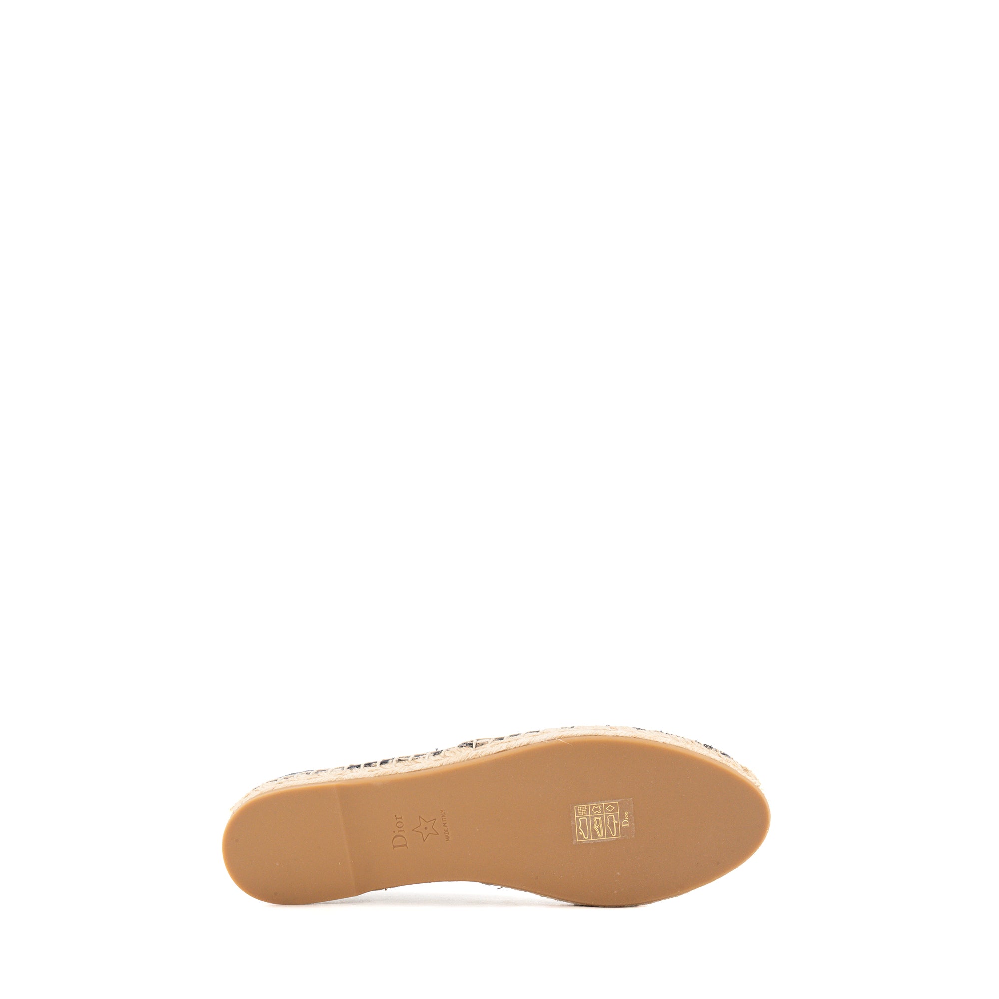 DIOR - Espadrilles Granville Dior en toile Dior Oblique bleu marine et beige (T39)