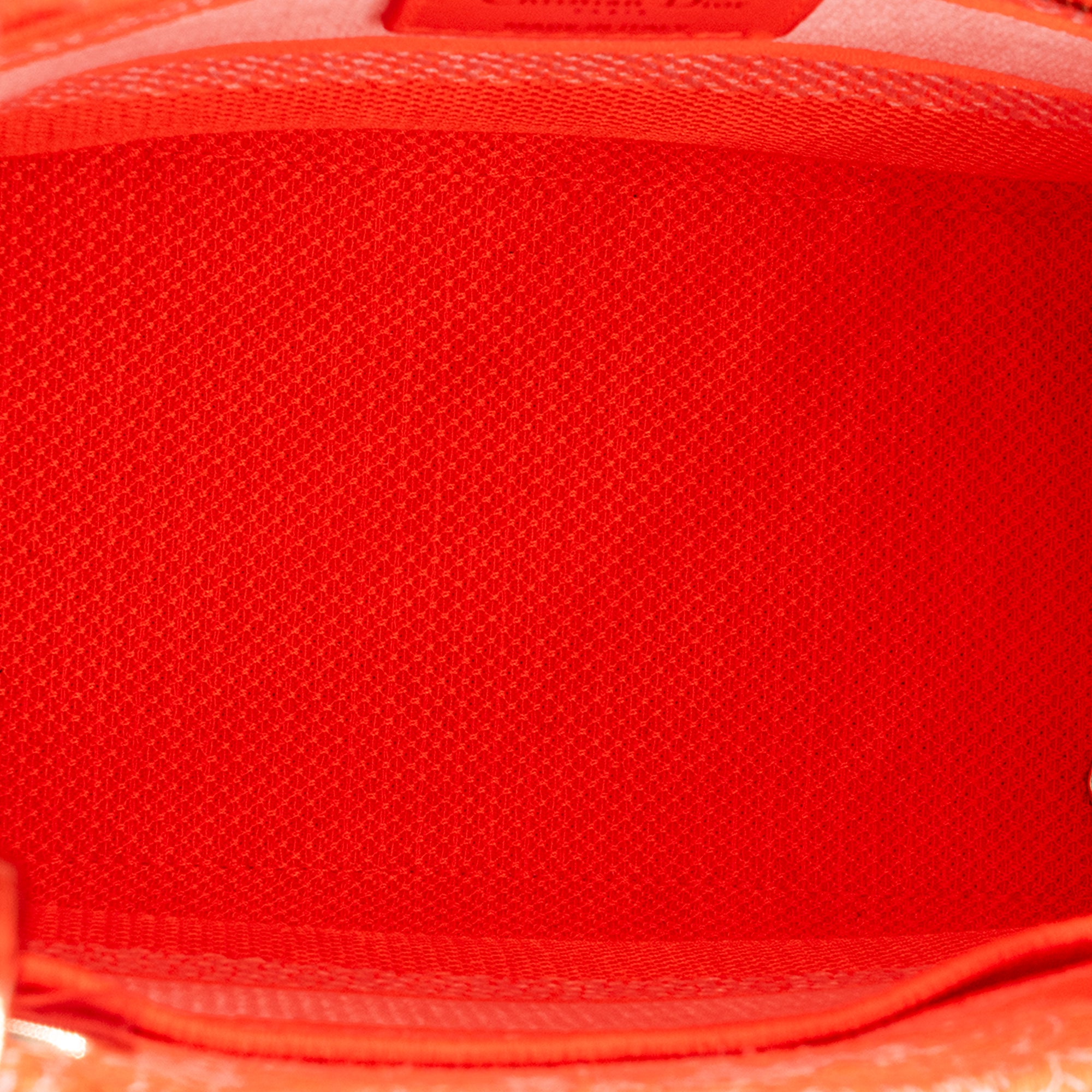 DIOR - Sac à bandoulière Lady D-Lite Dior en toile blanche et orange