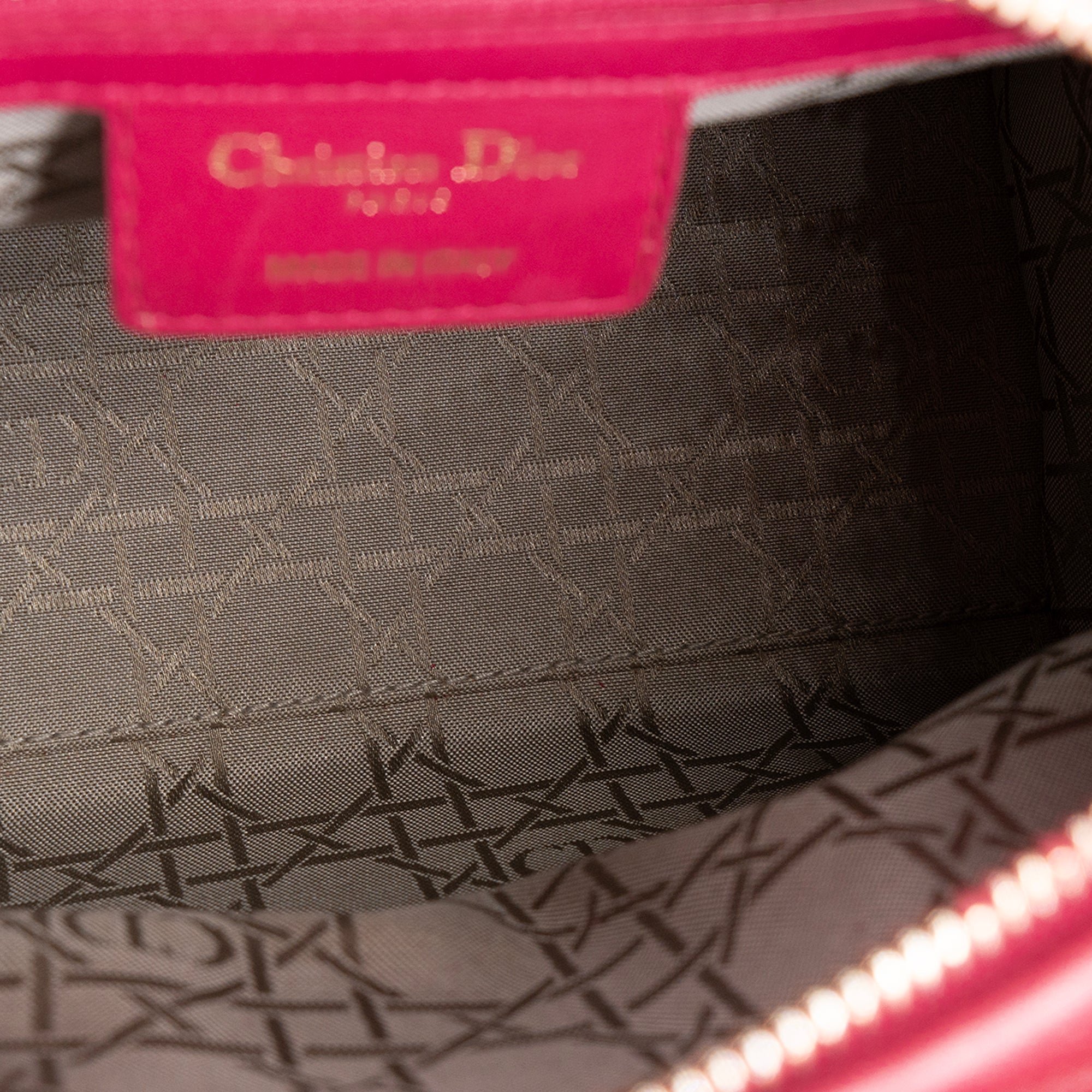 DIOR - Sac à main Lady Dior medium Dior en cuir cannage rose