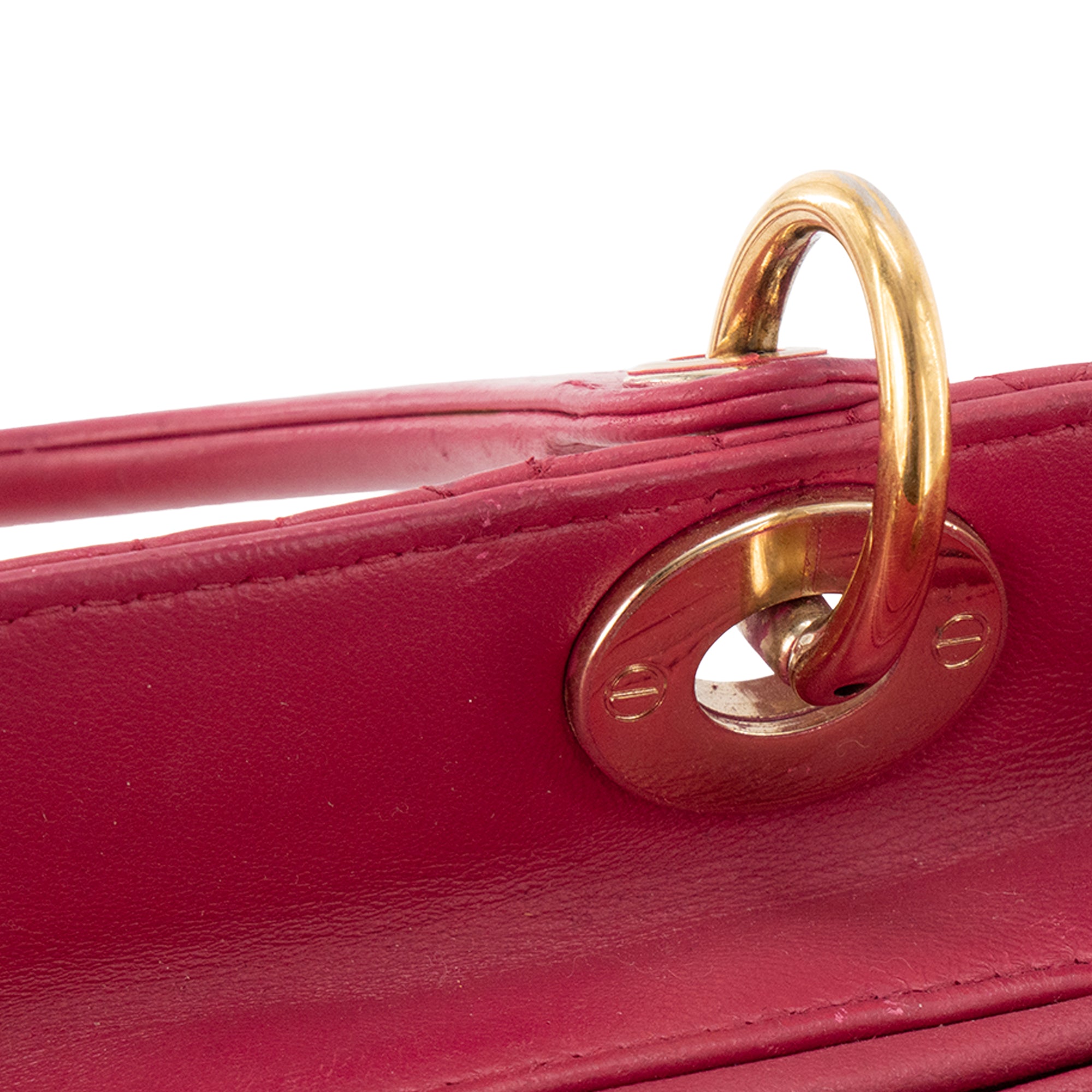 DIOR - Sac à main Lady Dior medium Dior en cuir cannage rose