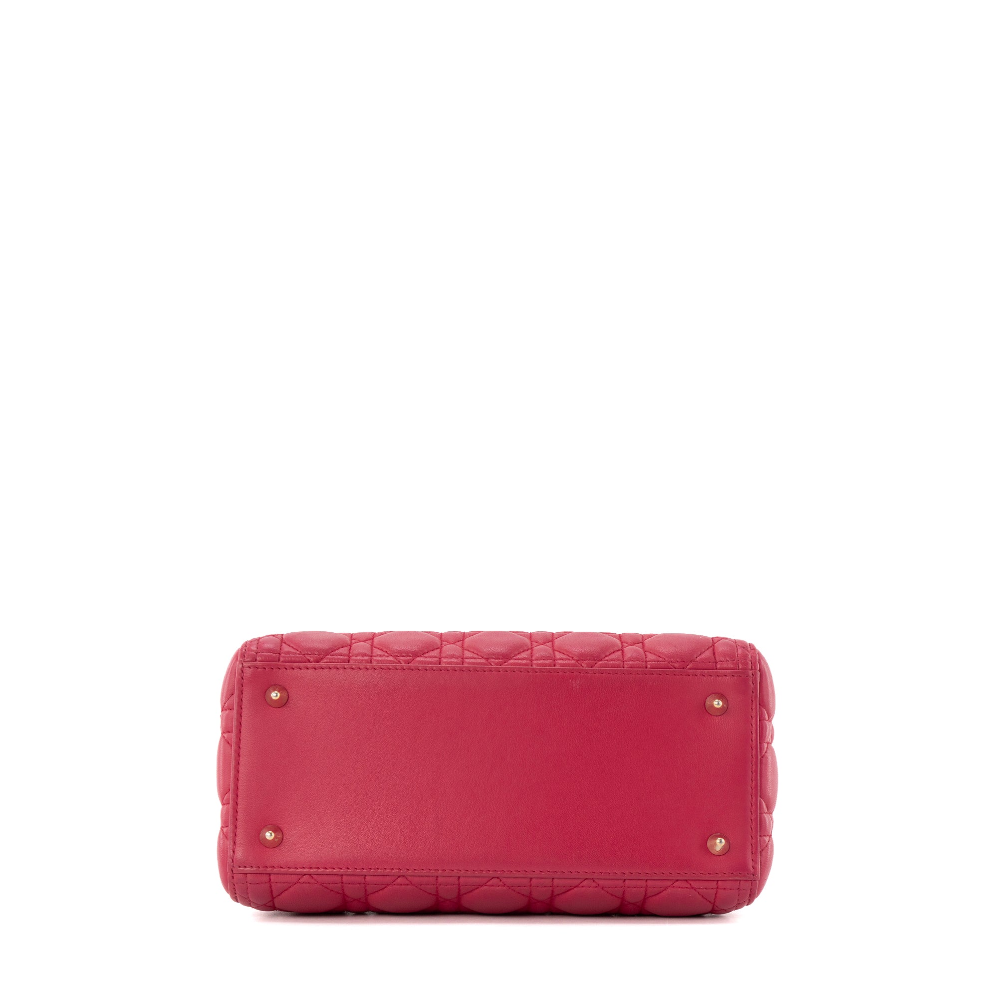 DIOR - Sac à main Lady Dior medium Dior en cuir cannage rose