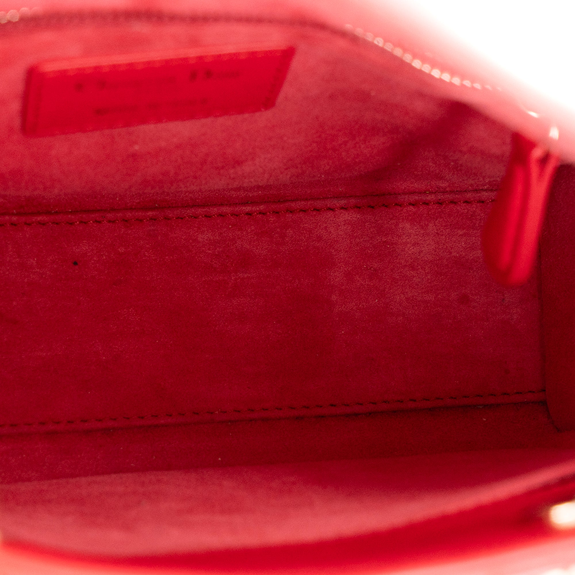 DIOR - Sac à bandoulière Lady Dior My ABCDior small en cuir lisse rouge