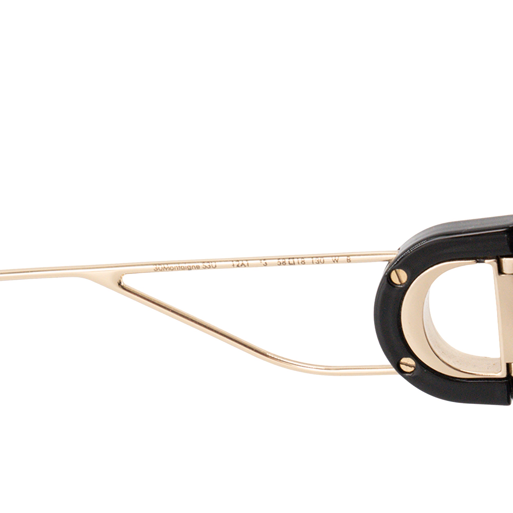 DIOR - Lunettes de soleil 30Montaigne Dior en acétate noir et métal doré