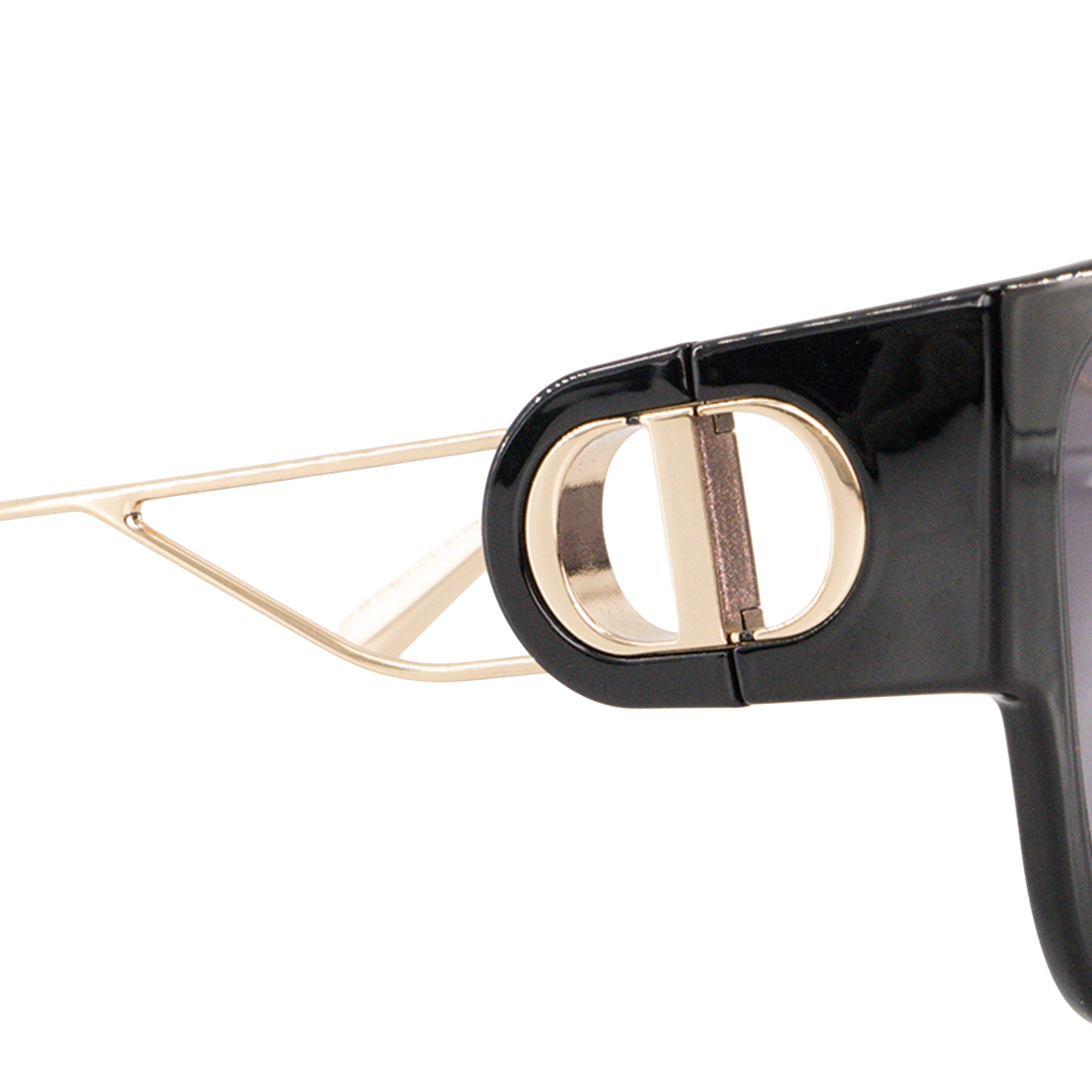 DIOR - Lunettes de soleil 30Montaigne Dior en acétate noir et métal doré
