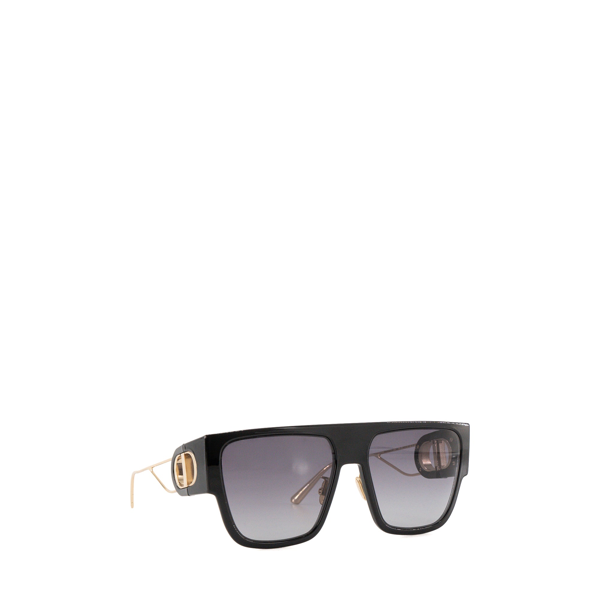 DIOR - Lunettes de soleil 30Montaigne Dior en acétate noir et métal doré