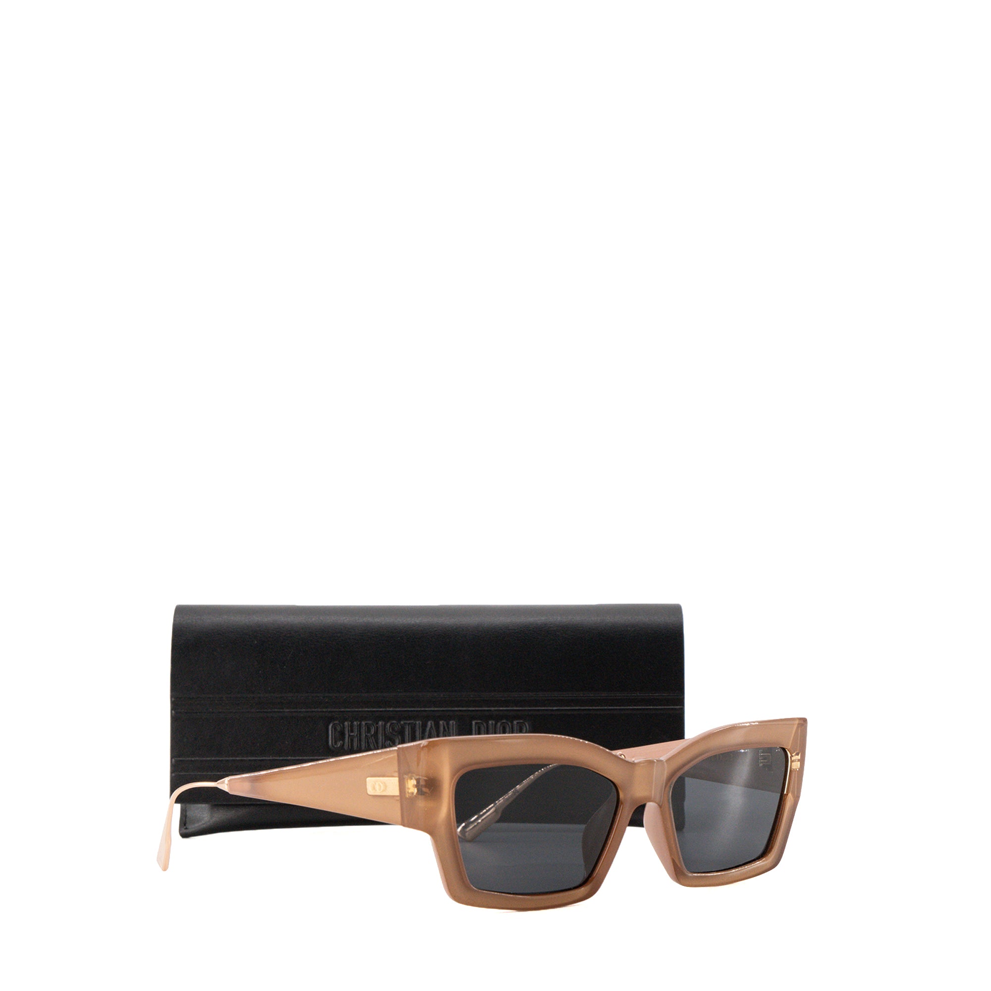 DIOR - Lunettes de soleil CatStyle Dior 2 en acétate beige et métal rose
