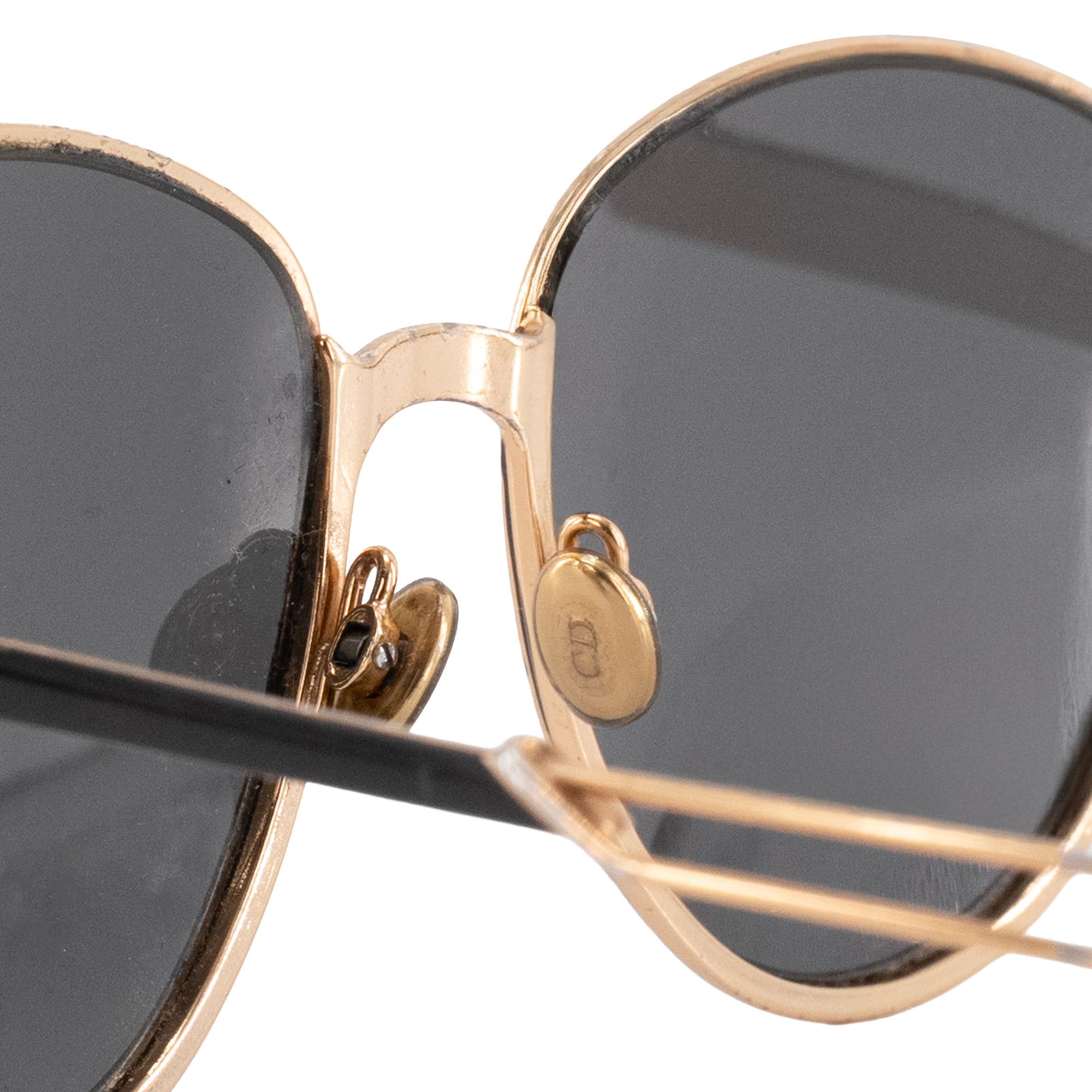 DIOR - Lunettes de soleil Dior en métal doré