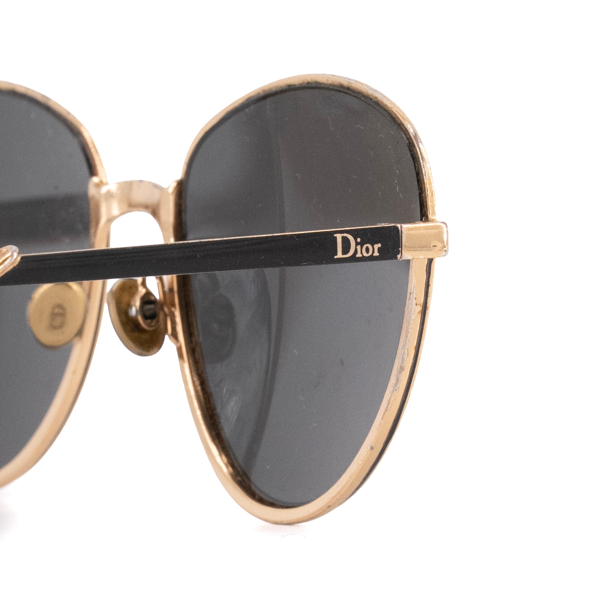 DIOR - Lunettes de soleil Dior en métal doré