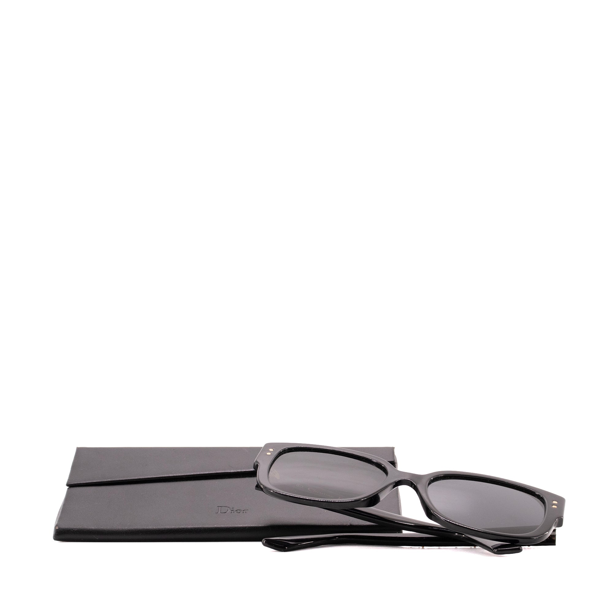 DIOR - Lunettes de soleil LadyDiorStuds Dior en plastique noir