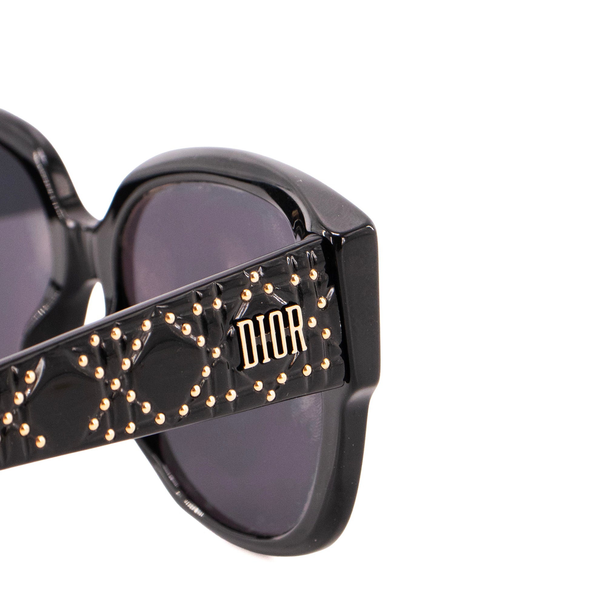 DIOR - Lunettes de soleil LadyDiorStuds Dior en plastique noir