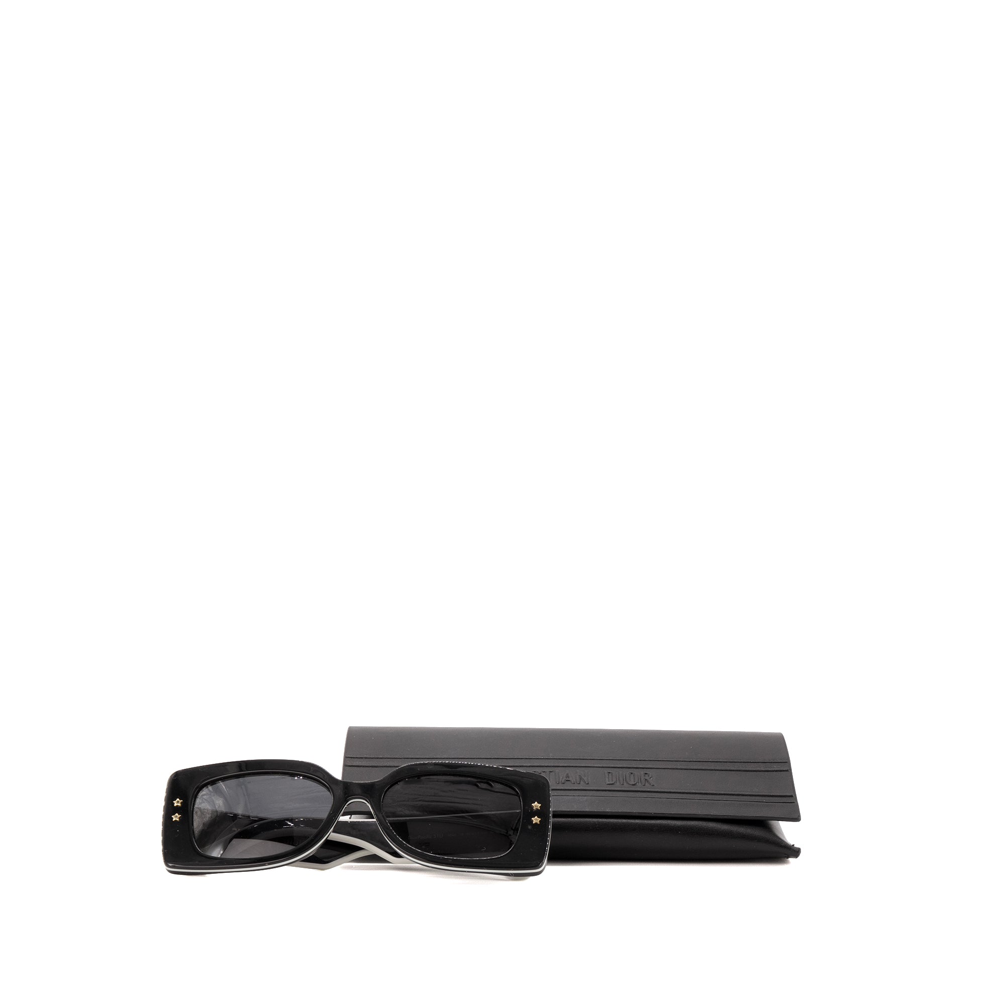 DIOR - Lunettes de soleil S1U Dior en plastique noir et blanc