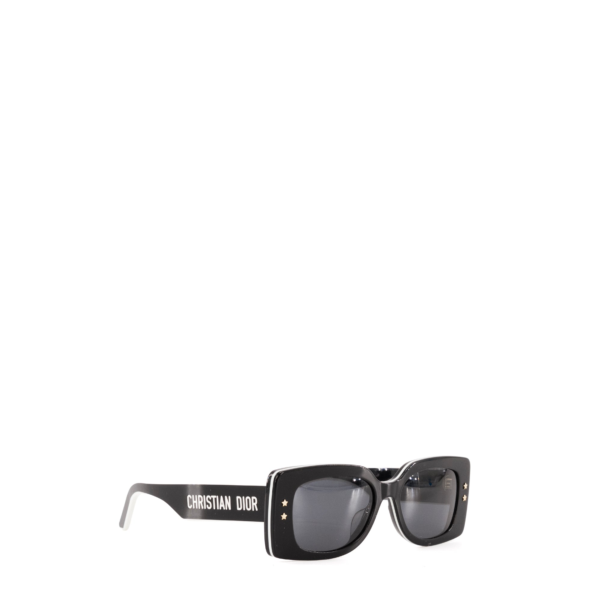 DIOR - Lunettes de soleil S1U Dior en plastique noir et blanc