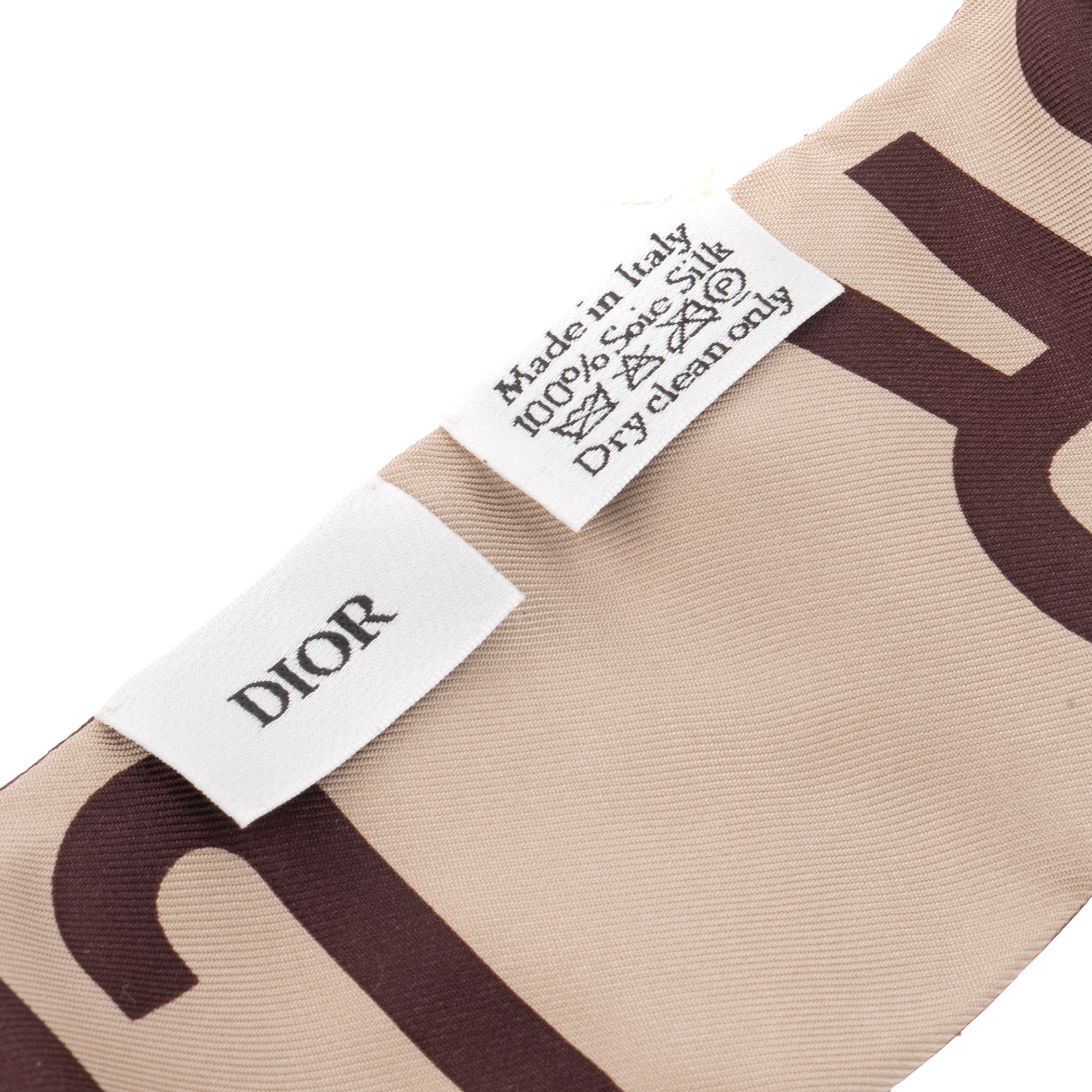 DIOR - Mitzah Dior en soie Dior oblique bordeaux et beige