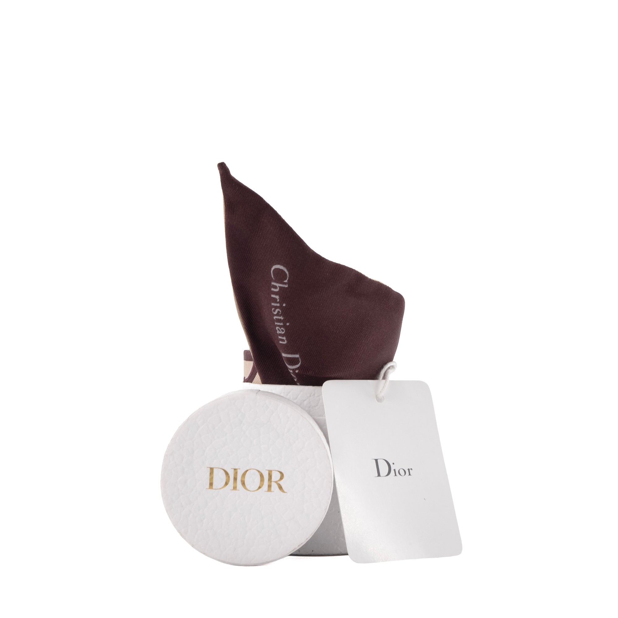 DIOR - Mitzah Dior en soie Dior oblique bordeaux et beige