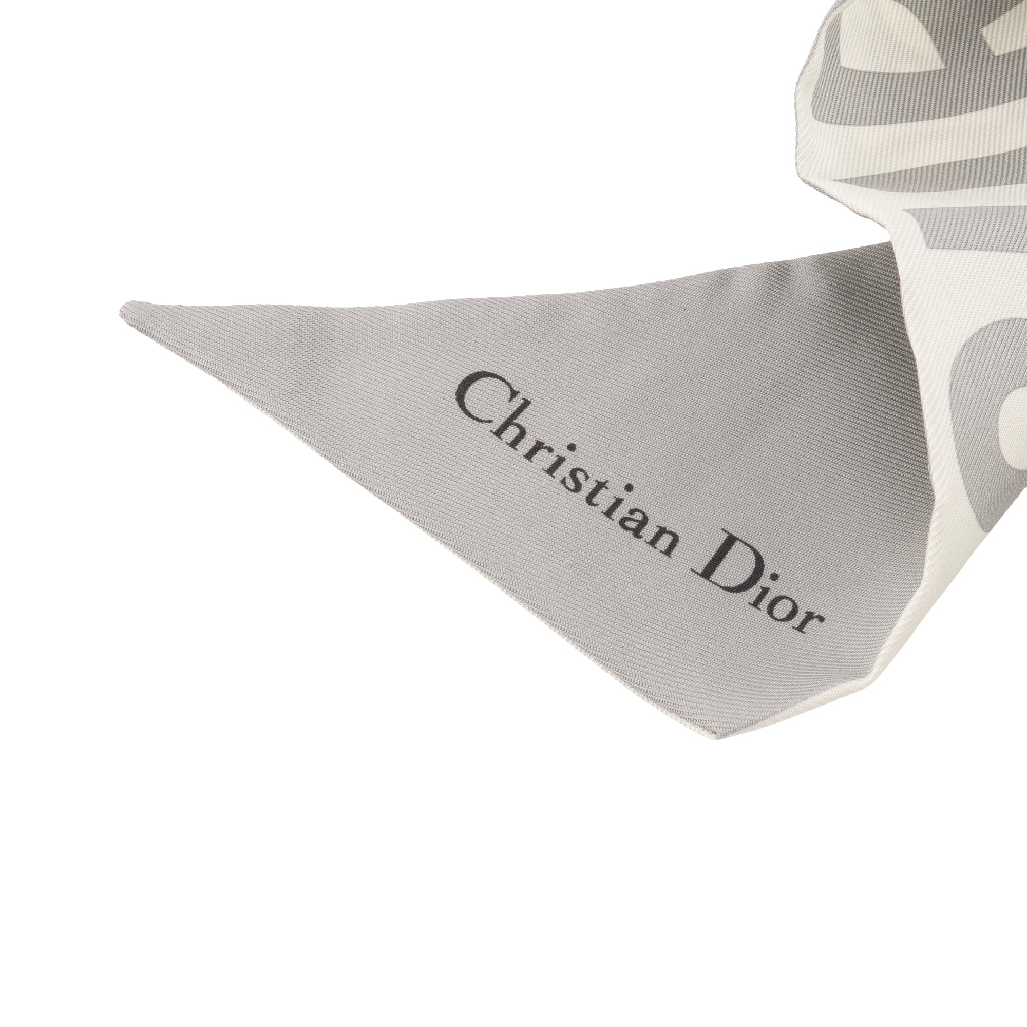 DIOR - Mitzah Dior en soie grise et crème