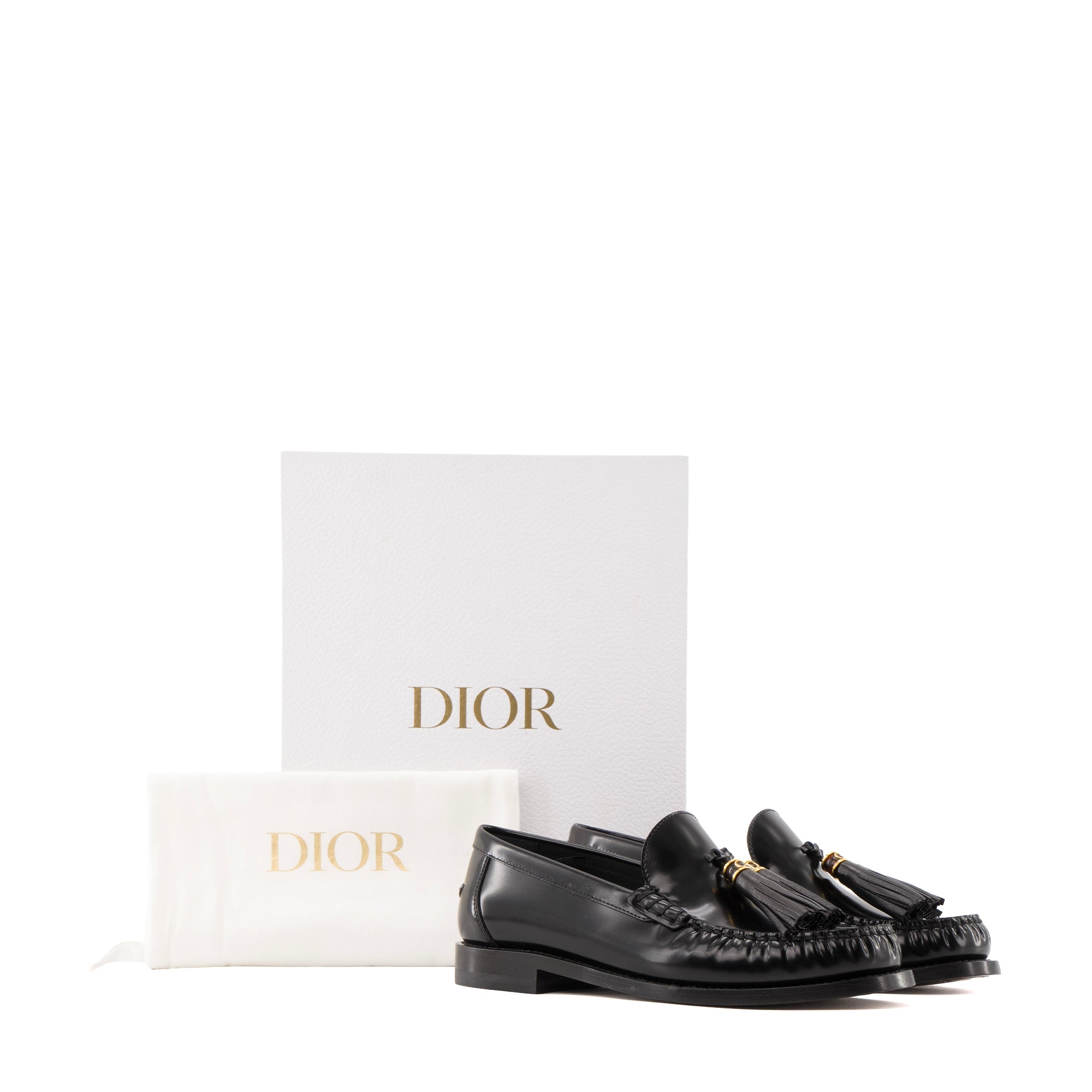 DIOR - Mocassins D-Academy Dior en cuir noir (T38)